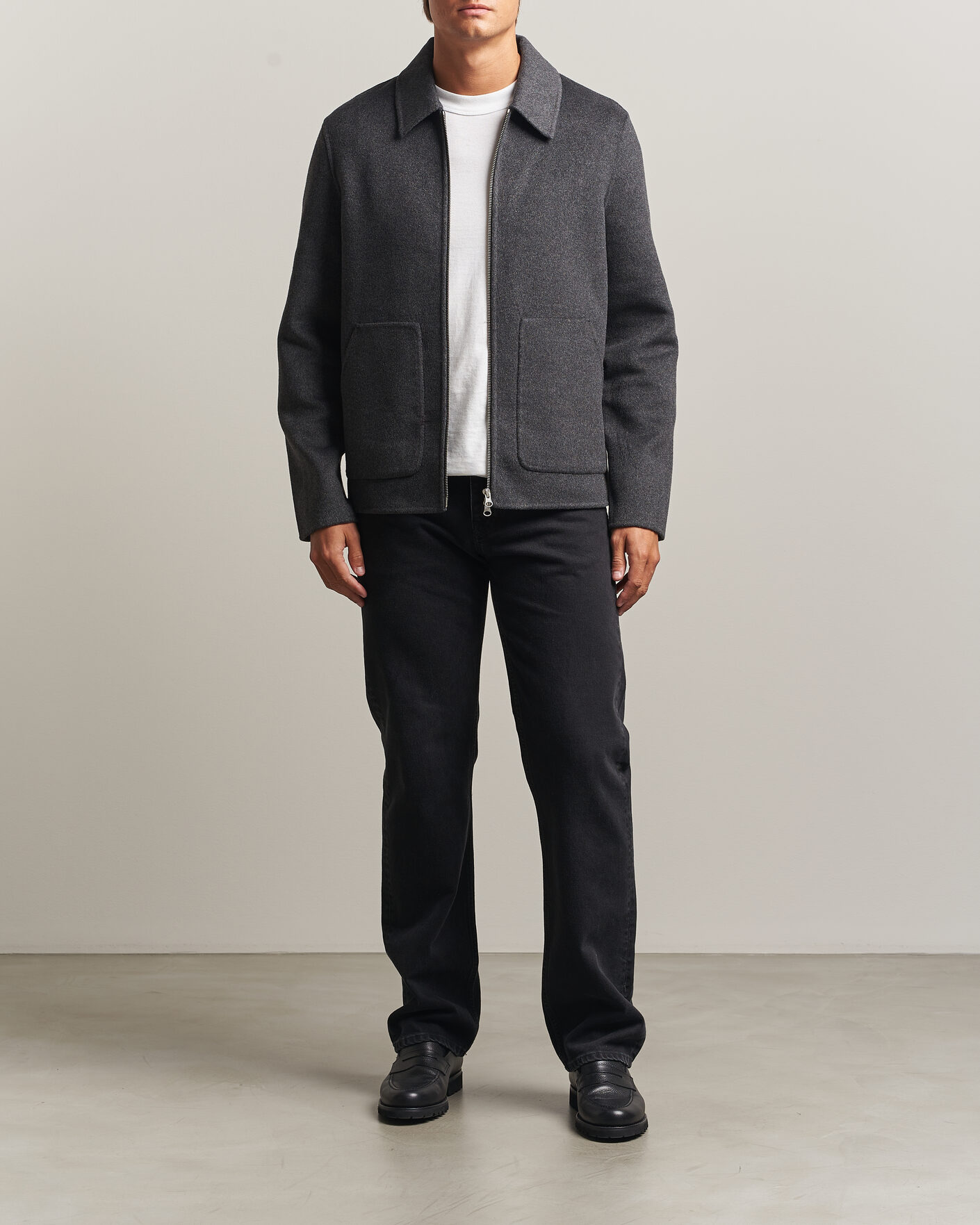 Herren | Jacken | Samsøe Samsøe | Paulo Wool Shirt Jacket Dark Grey Melange
