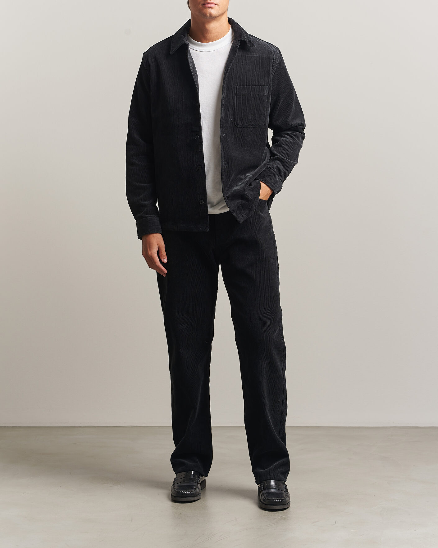 Herren | Hemden | Samsøe Samsøe | Damon Corduroy Overshirt Black