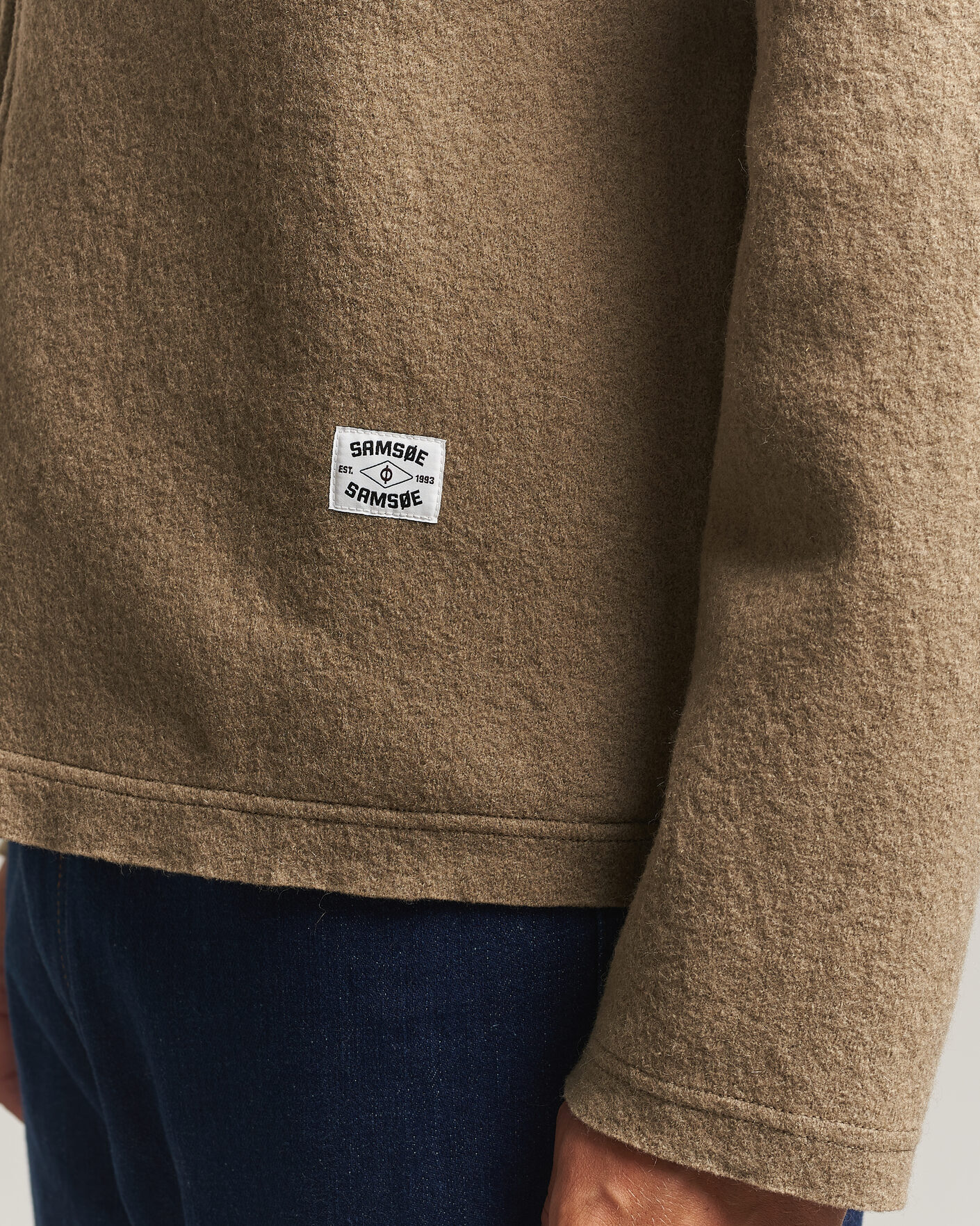 Herren | Pullover | Samsøe Samsøe | Hannes Boiled Wool Full Zip Lead Gray