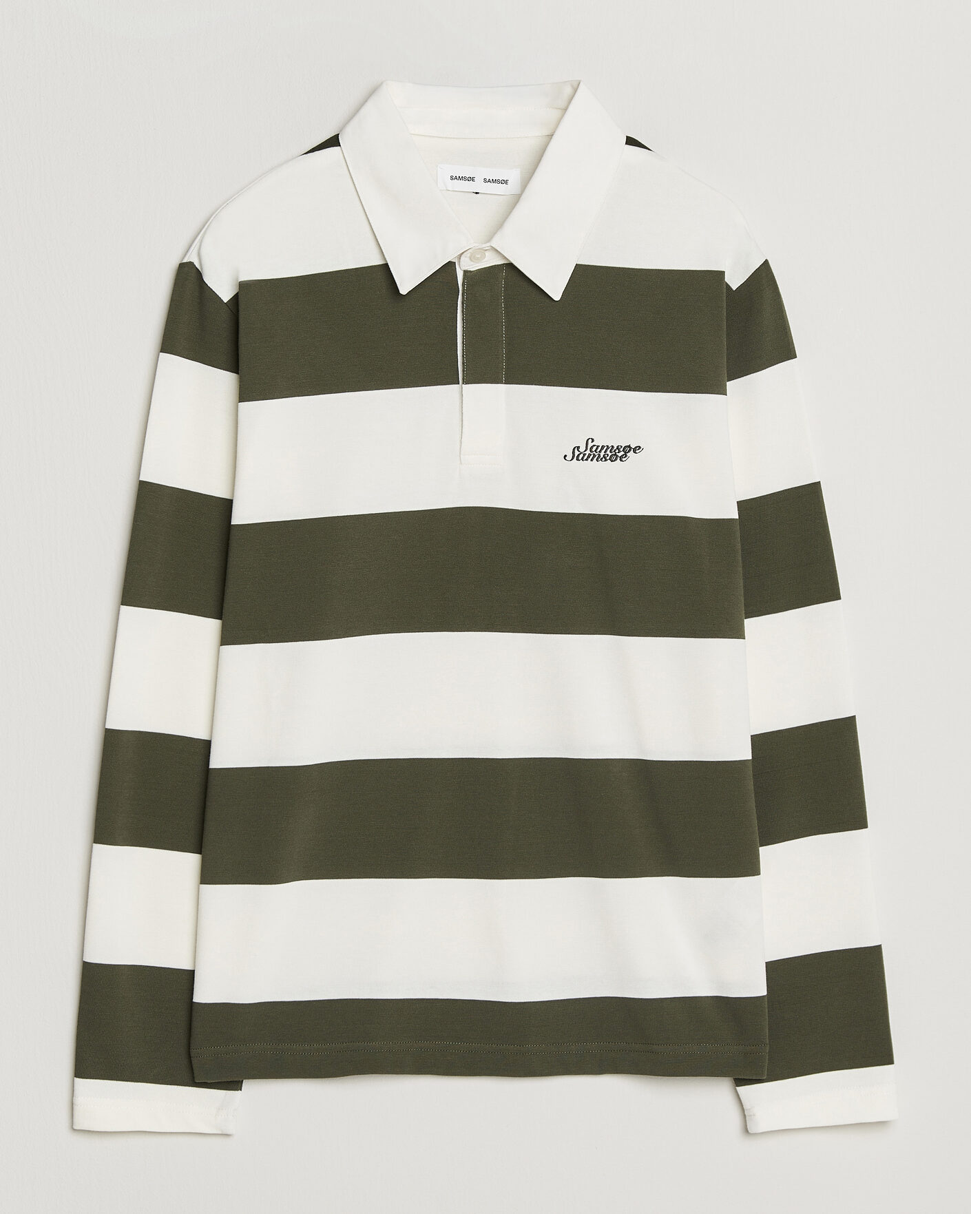 Herren | Pullover | Samsøe Samsøe | Kevin Barstriped Rugger Forest Night/White