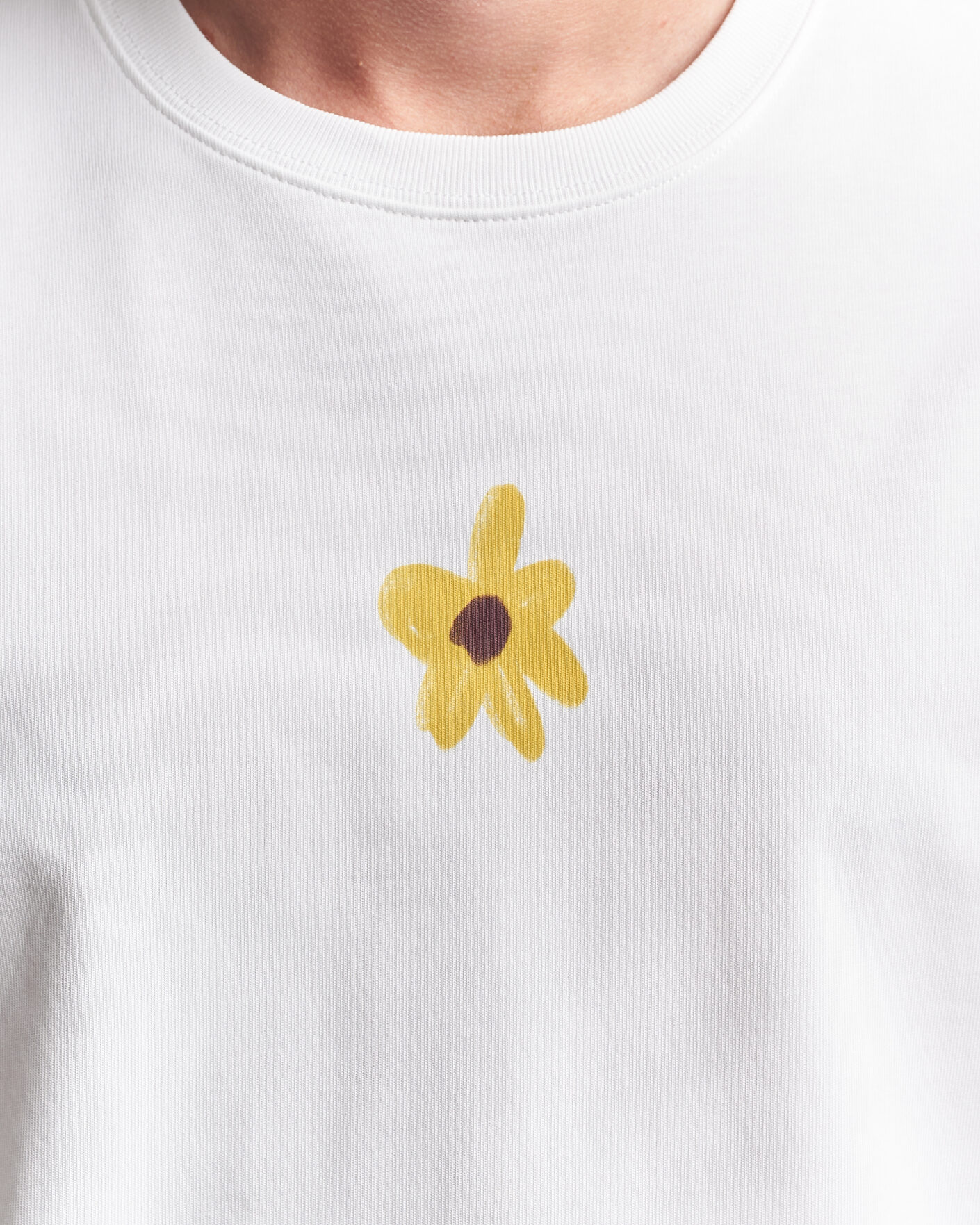 Herren | T-Shirts | Samsøe Samsøe | Giles Printed Crew Neck T-Shirt White Flowers