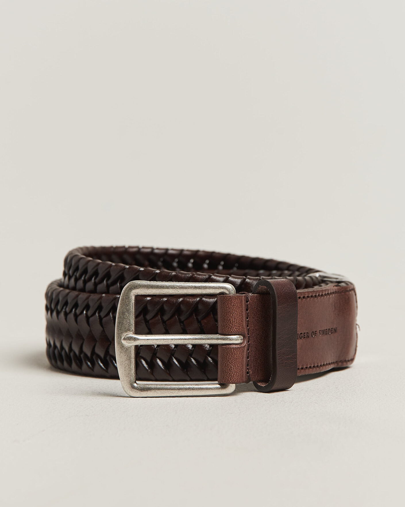 Herren | Gürtel | Tiger of Sweden | Braidant Braided Belt Dark Brown