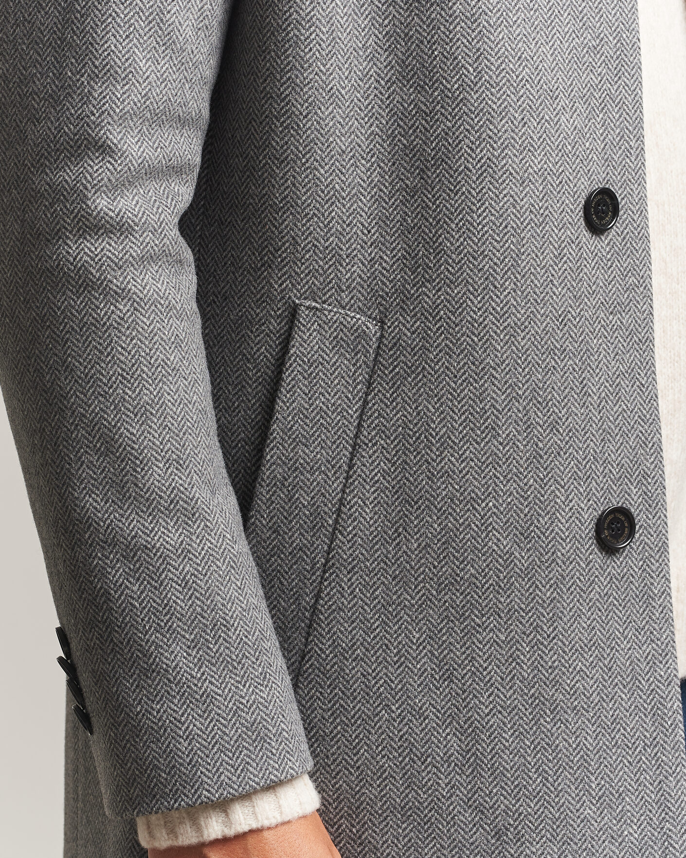 Herren | Jacken | Tiger of Sweden | Aleric Wool Herringbone Coat Fogy