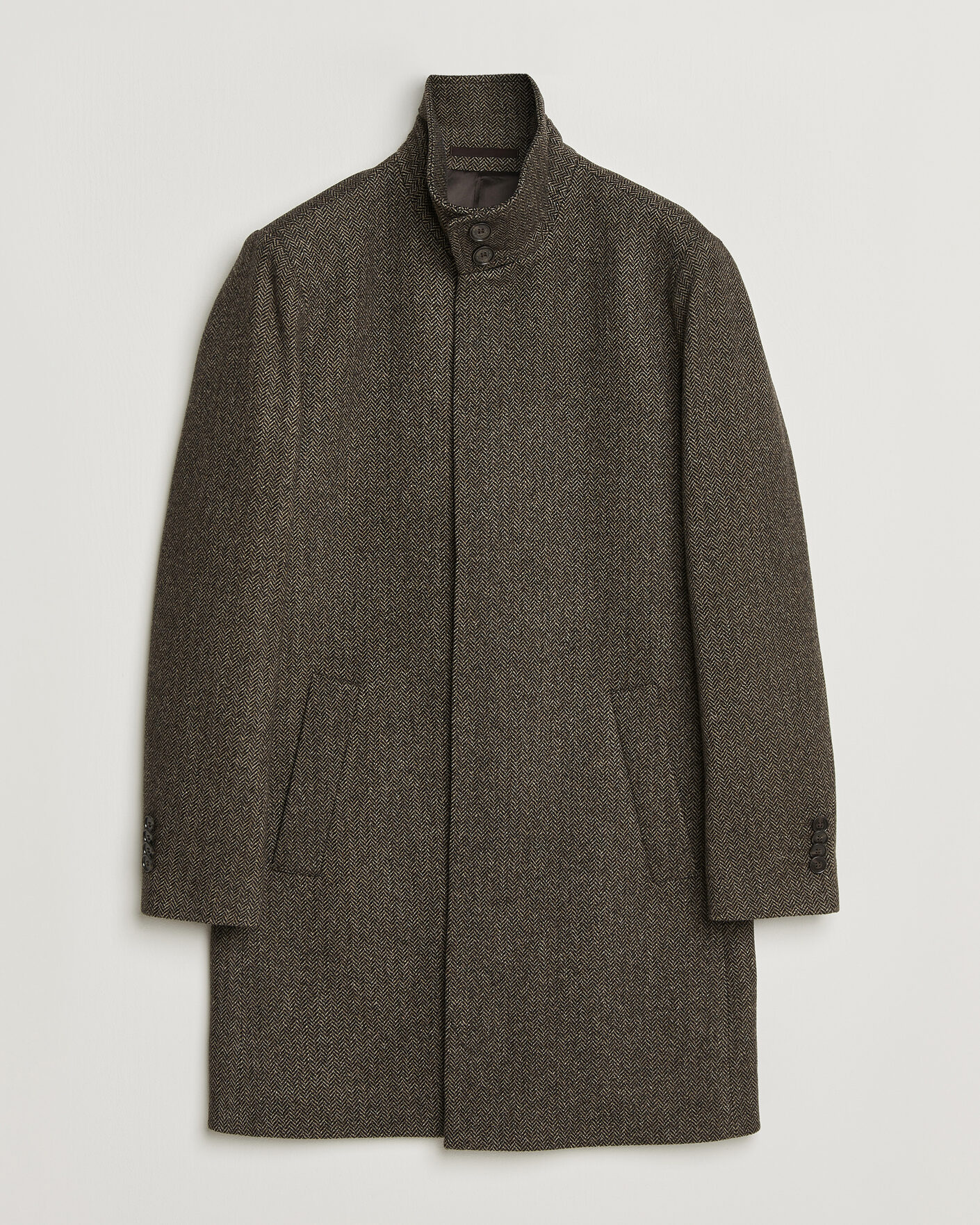 Herren | Jacken | Tiger of Sweden | Aleric Wool Herringbone Coat Brown