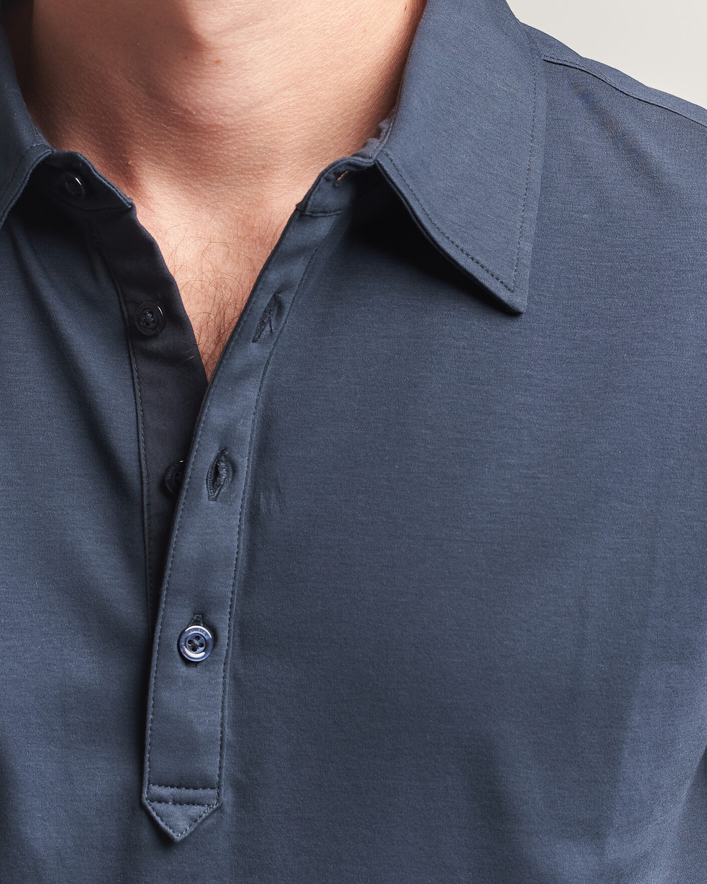 Herren | Poloshirts | Tiger of Sweden | Tanner Mercerized Cotton Polo Light Ink
