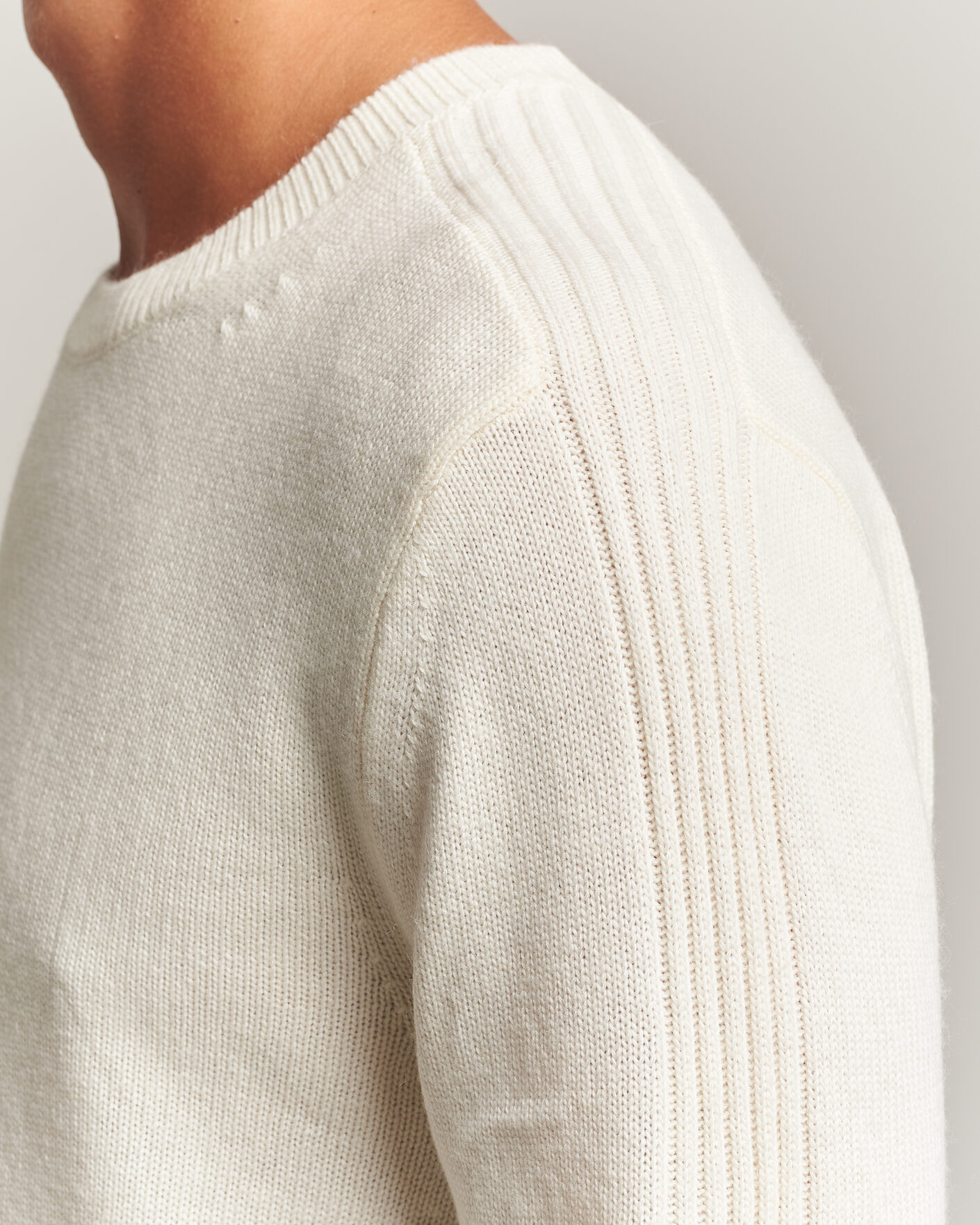 Herren | Pullover | Tiger of Sweden | Wilfred Wool/Cashmere Sweater Porcelain Cream