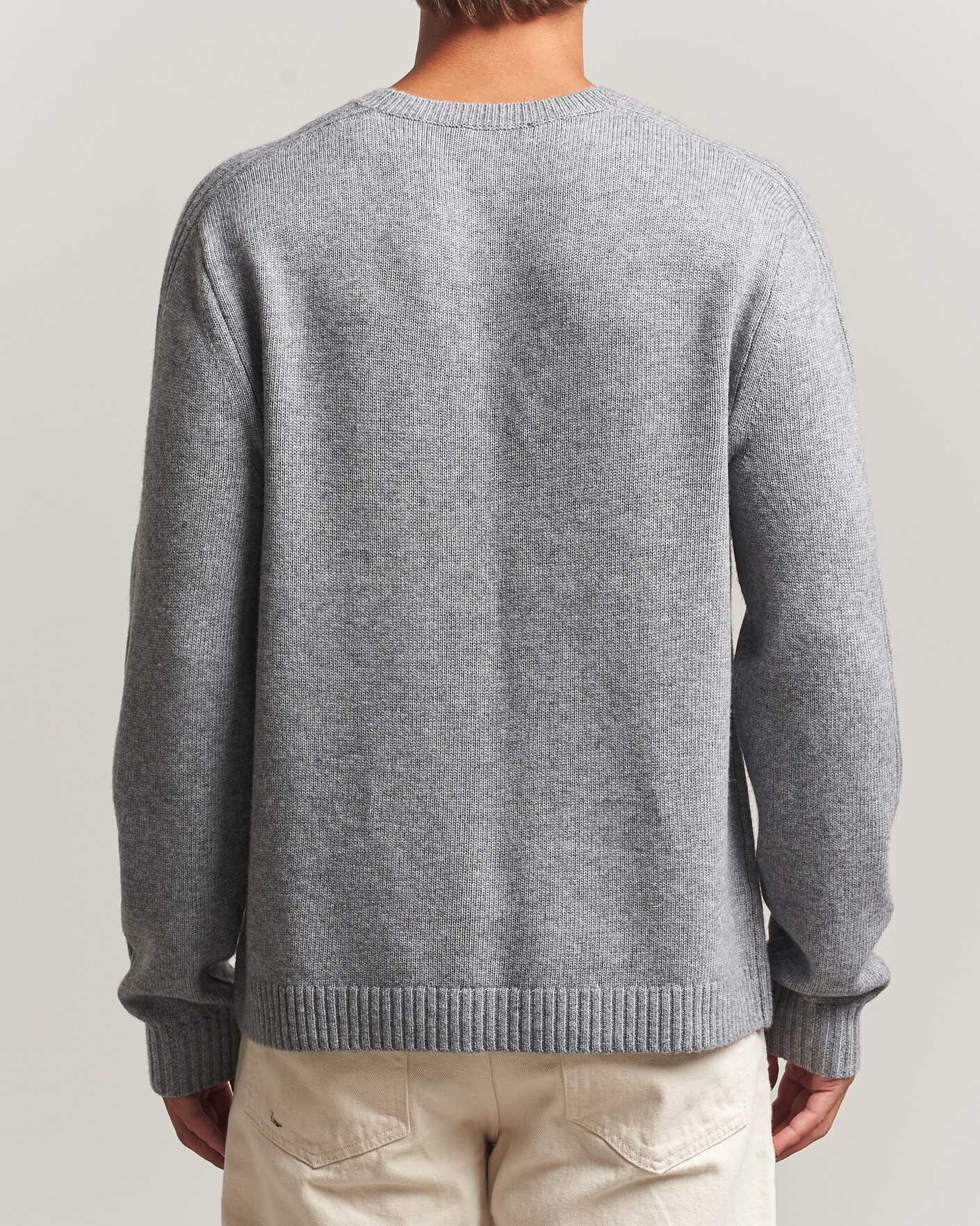 Herren | Pullover | Tiger of Sweden | Wilfred Wool/Cashmere Sweater Light Grey Melange