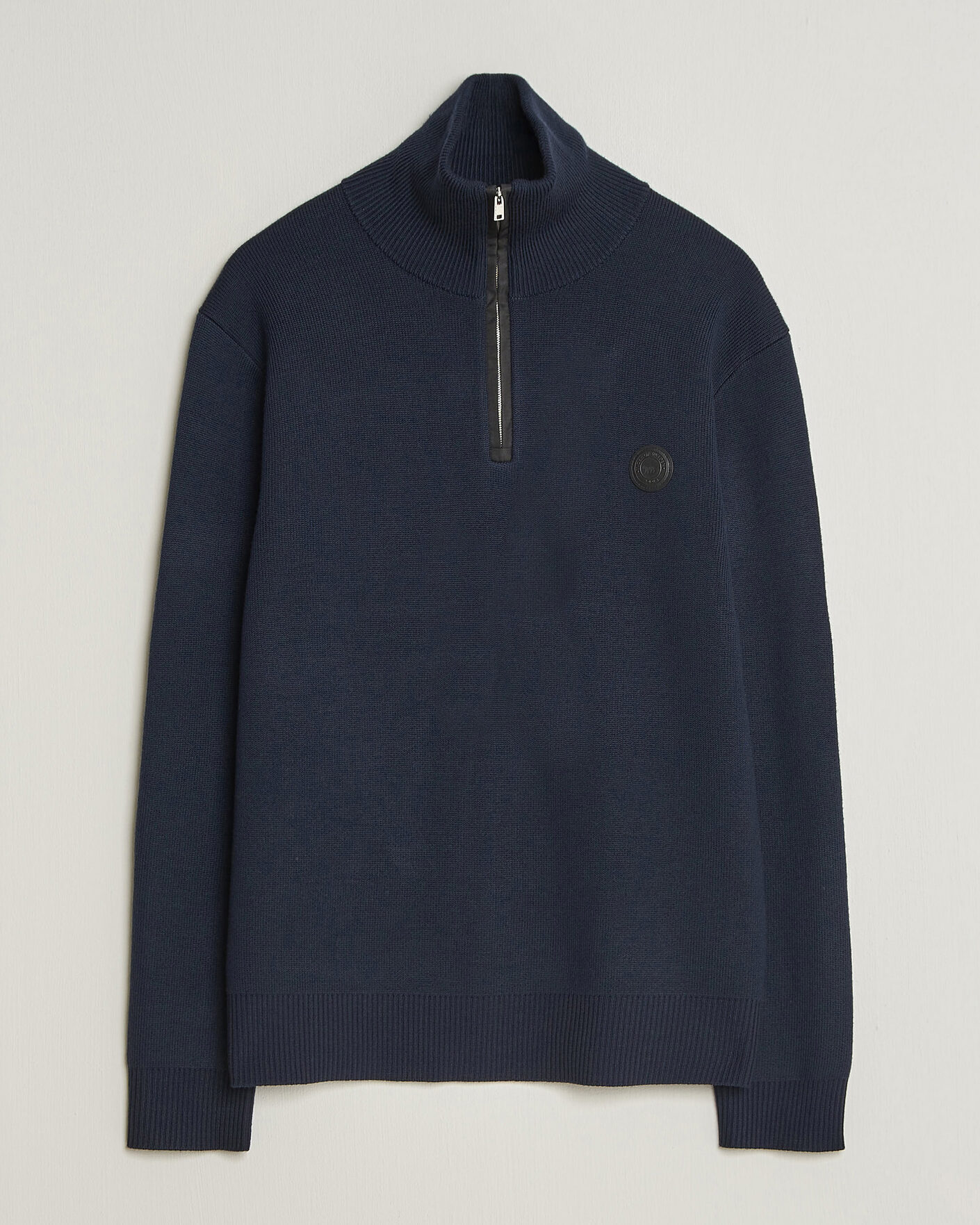 Herren | Pullover | Tiger of Sweden | Hamish Wool Heavy Knitted Half Zip Night Grape