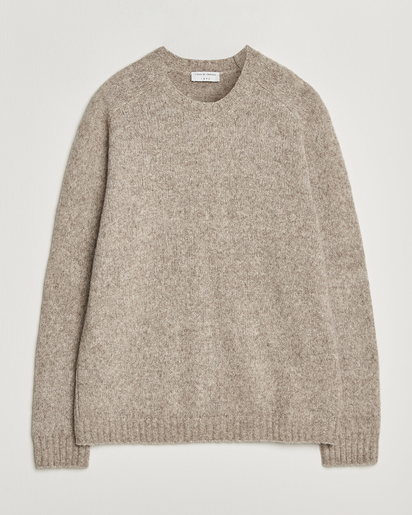 Herren | Pullover | Tiger of Sweden | Adryan Yak/Alpaca Knitted Sweater Stone Melange