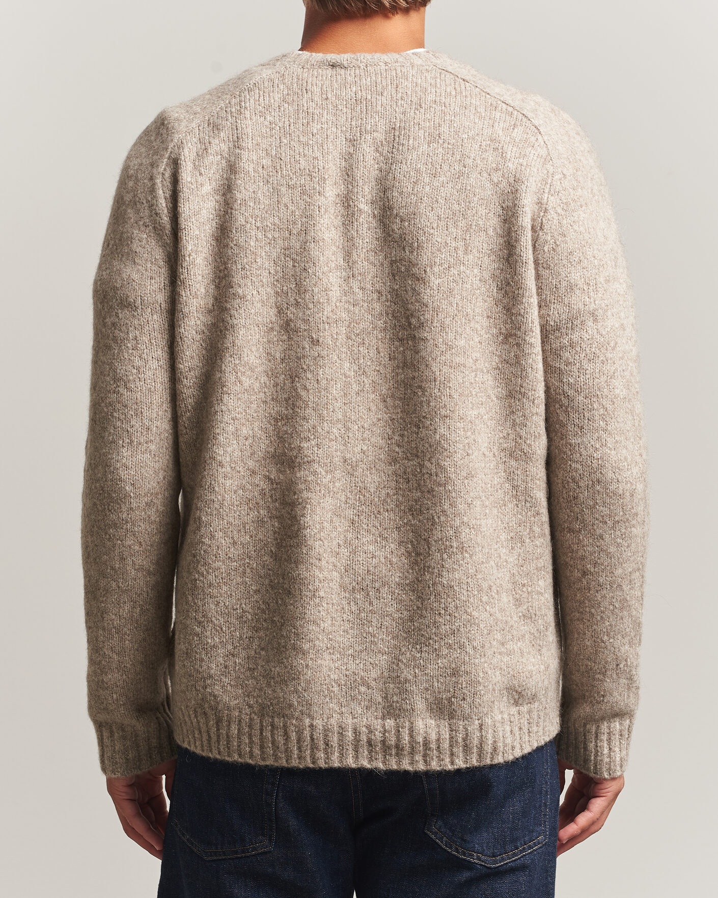 Herren | Pullover | Tiger of Sweden | Adryan Yak/Alpaca Knitted Sweater Stone Melange