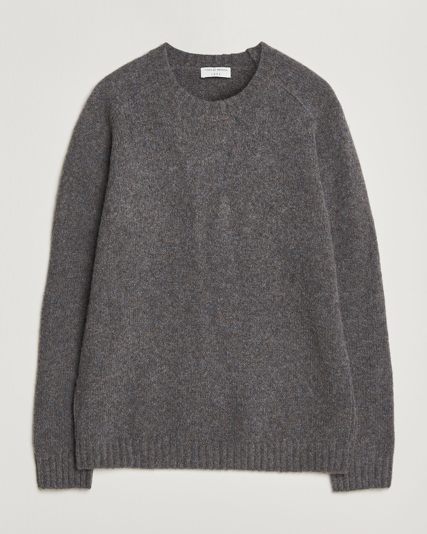 Herren | Pullover | Tiger of Sweden | Adryan Yak/Alpaca Knitted Sweater Grey Melange
