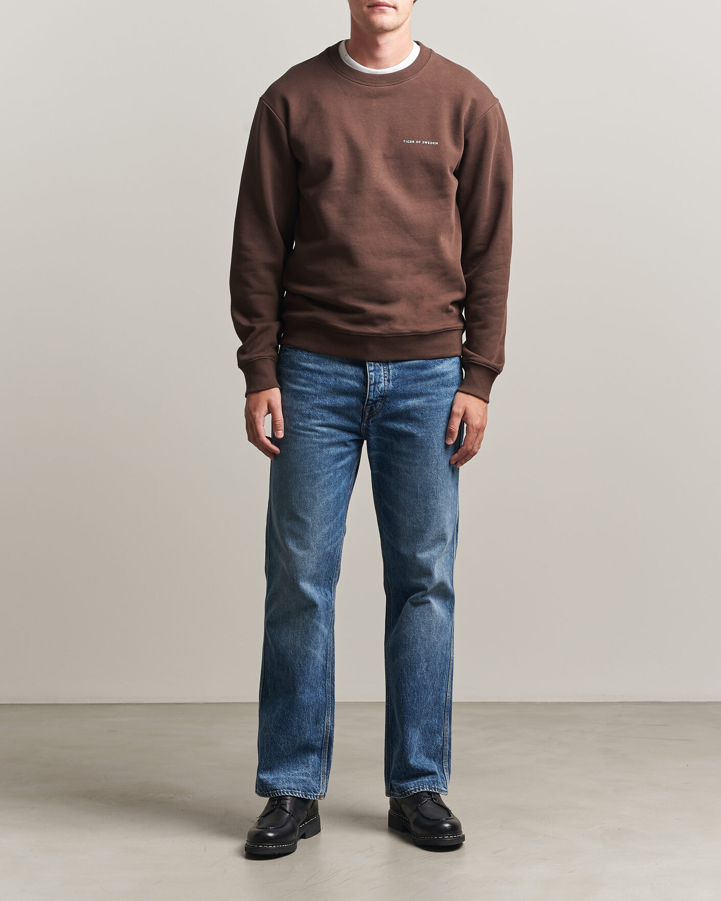 Herren | Pullover | Tiger of Sweden | Emerson Crew Neck Sweatshirt Dark Mahogany
