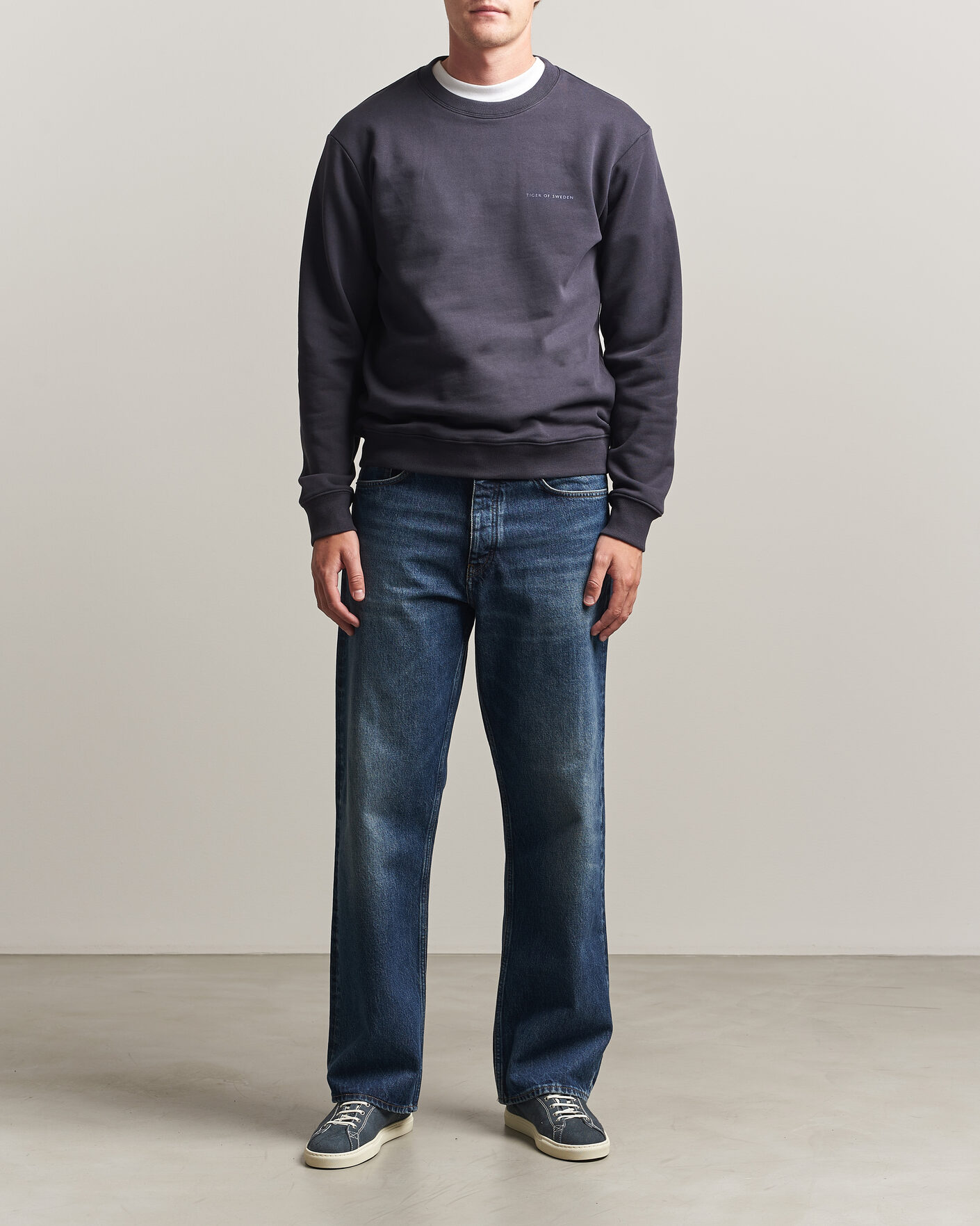 Herren | Pullover | Tiger of Sweden | Emerson Crew Neck Sweatshirt Light Ink