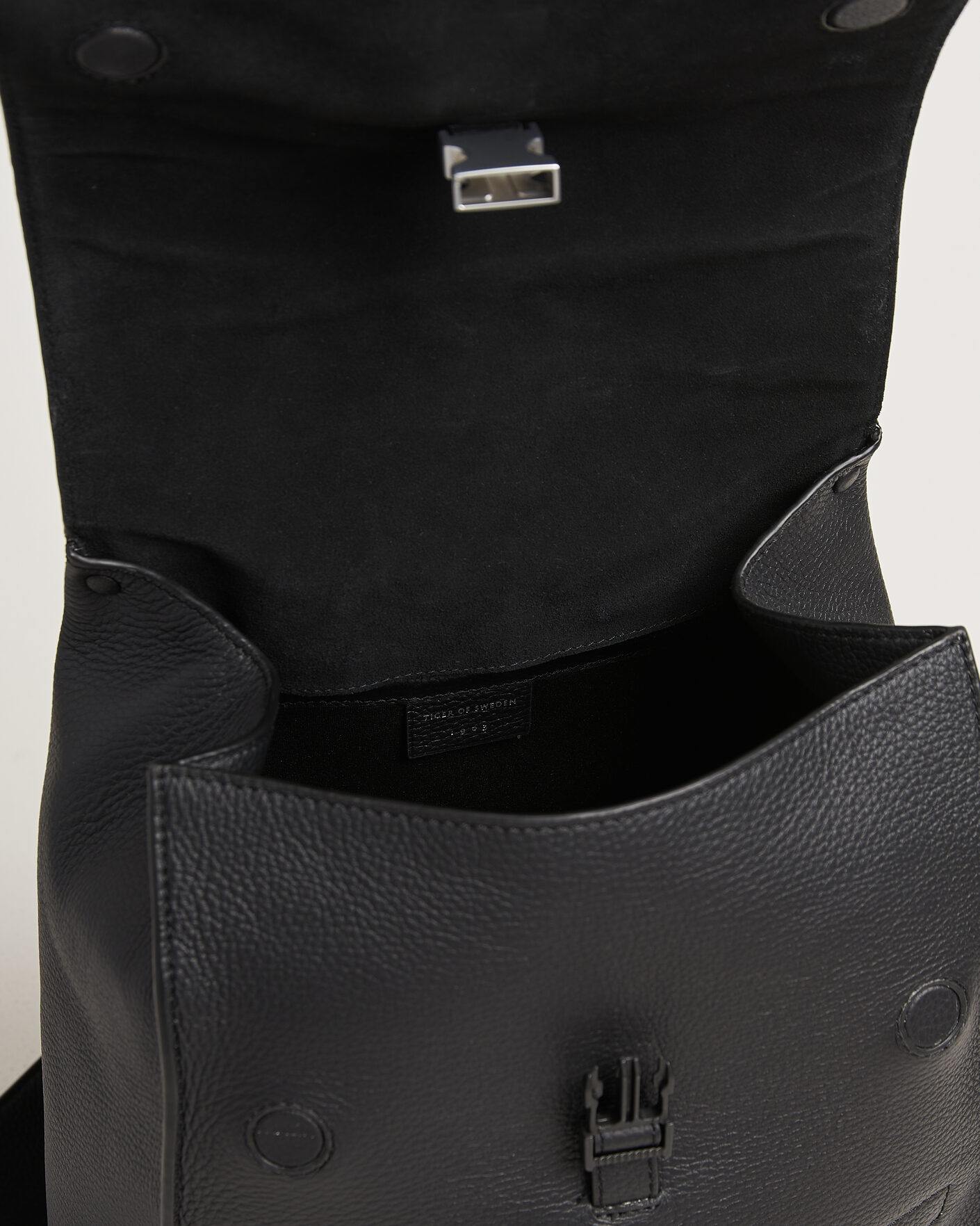 Herren | Taschen | Tiger of Sweden | Vuntir Grained Leather Backpack Black