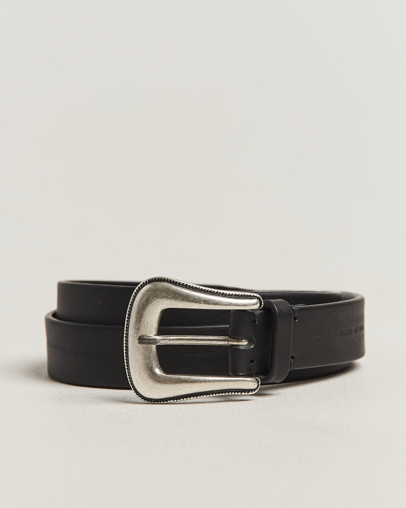 Herren | Gürtel | Tiger of Sweden | Ecus Leather Western Belt Black