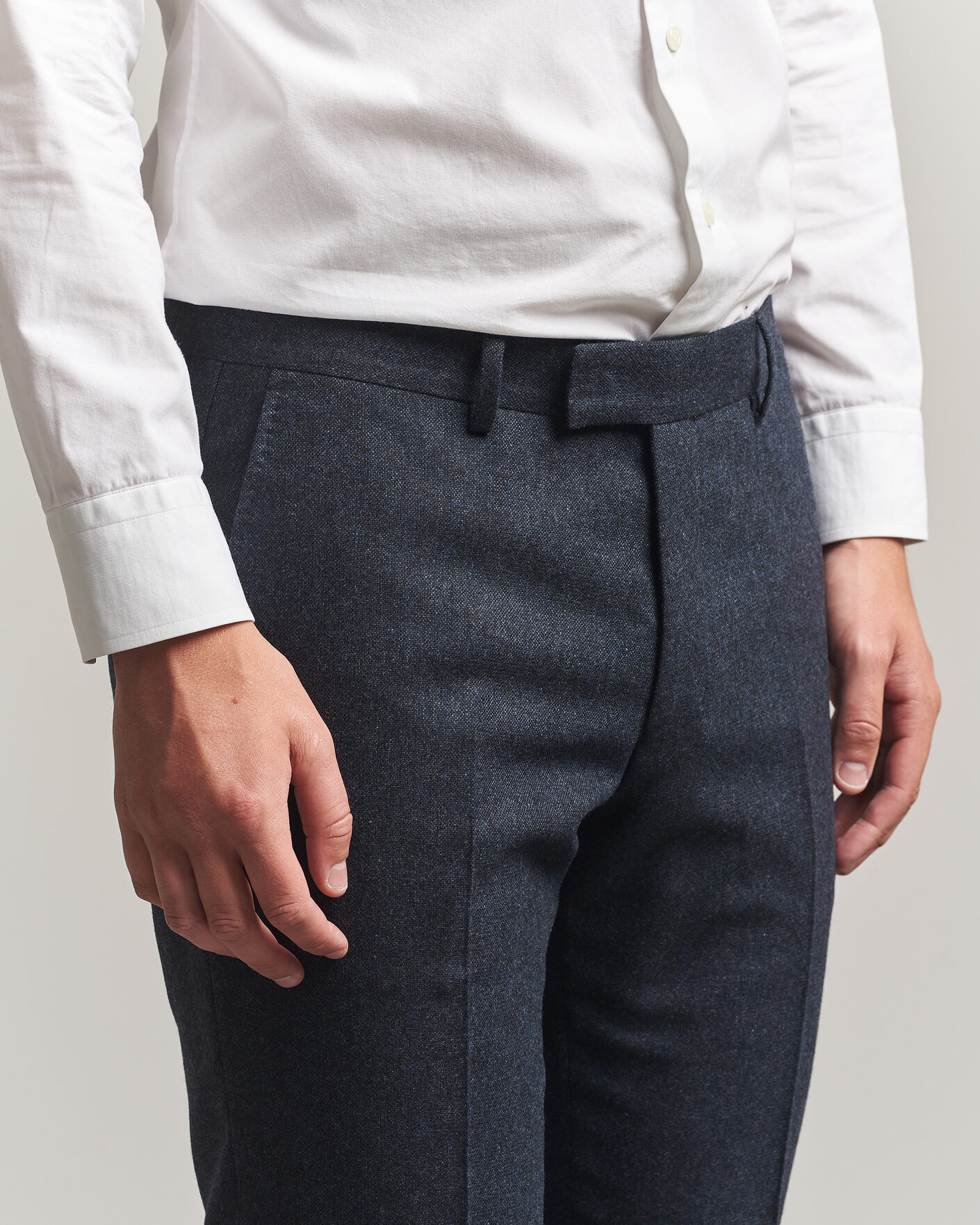Herren | Hosen | Tiger of Sweden | Tenuta Wool Flannel Suit Trousers Midnight Blue