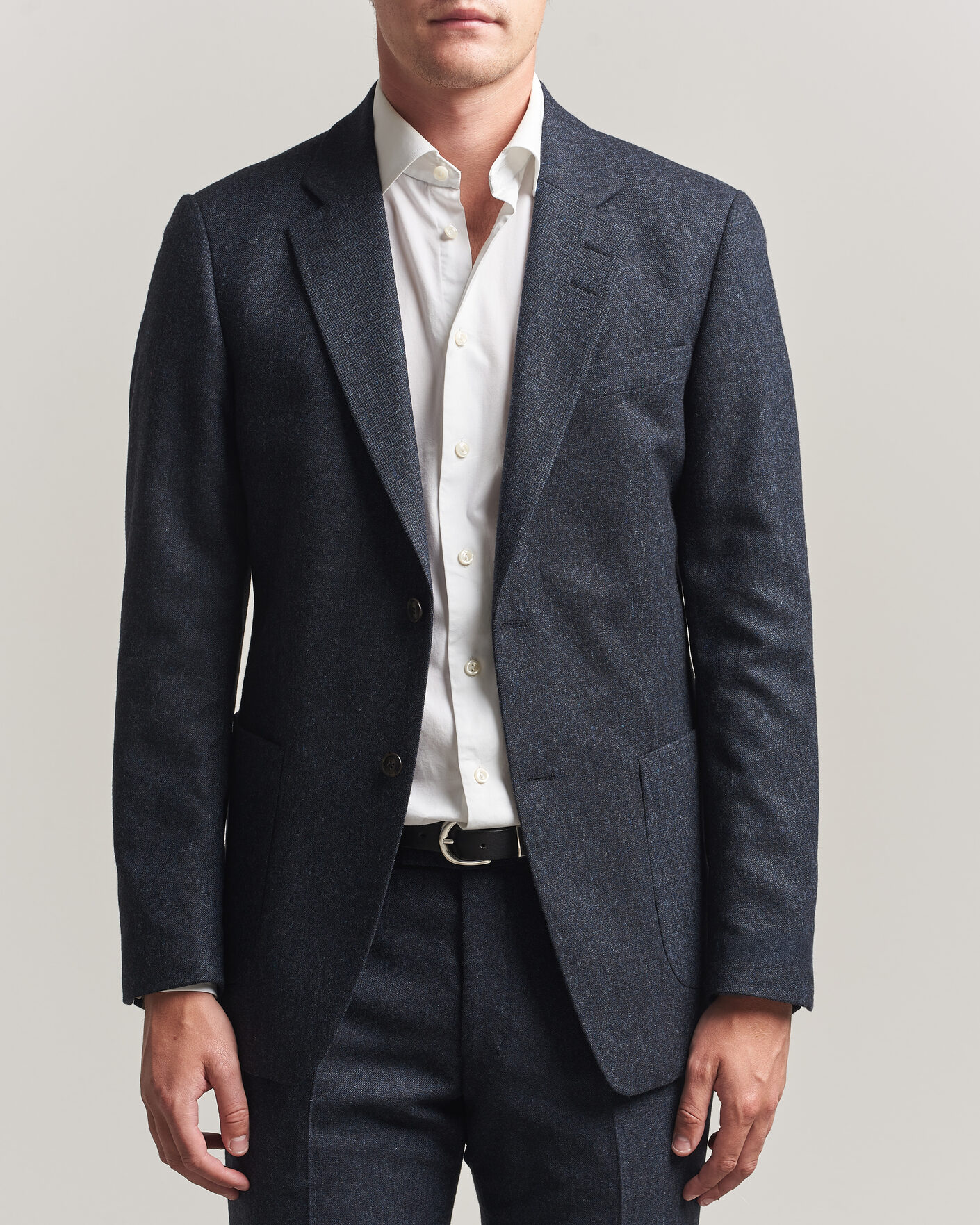 Herren | Sakkos | Tiger of Sweden | Justin Wool Flannel Suit Blazer Midnight Blue