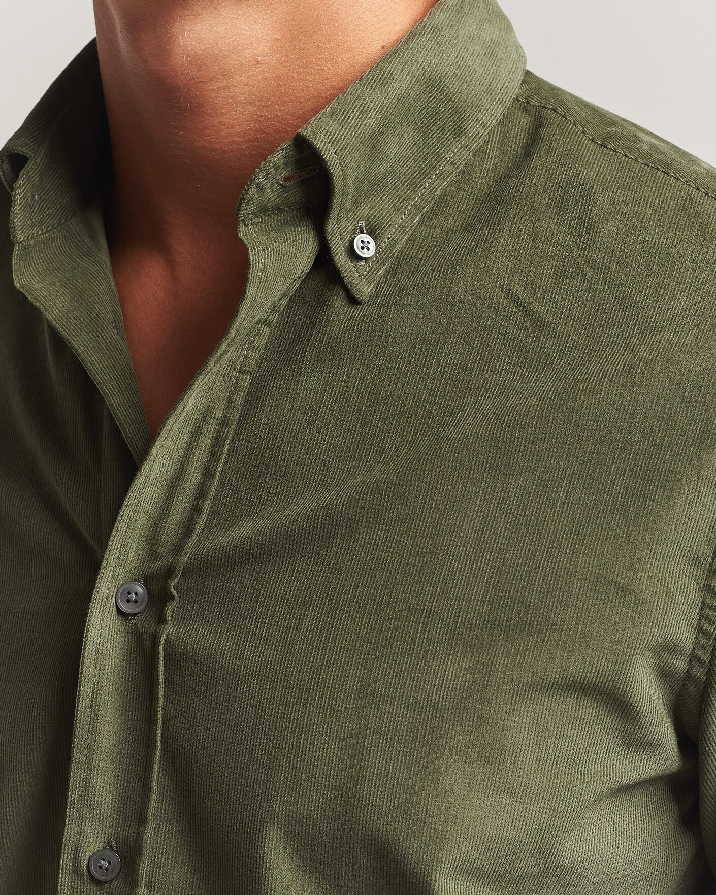Herren | Hemden | Tiger of Sweden | Bjorn Corduroy Shirt City Green
