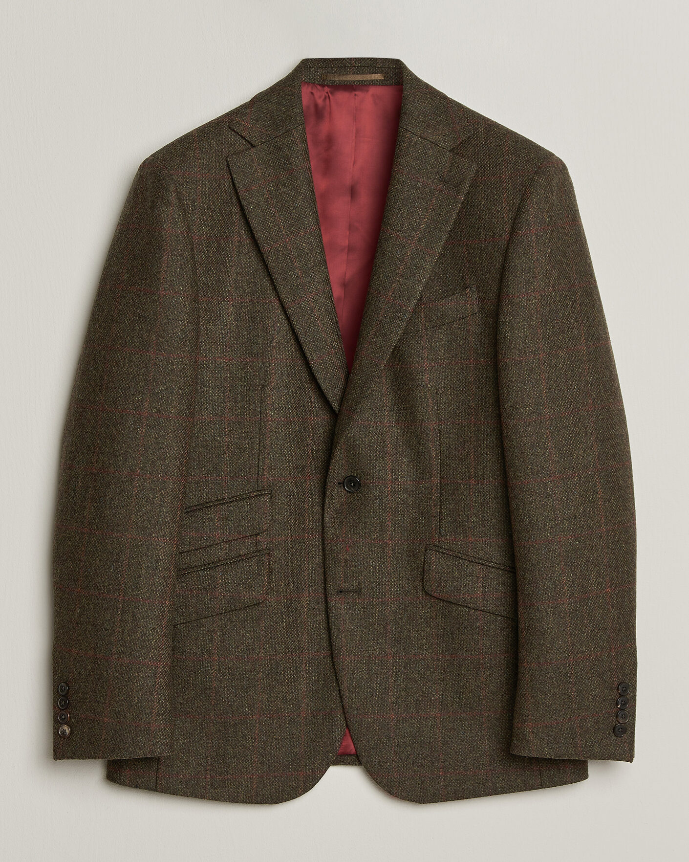Herren | Sakkos | Walker Slater | Edward Lambswool Windowpane Blazer Green