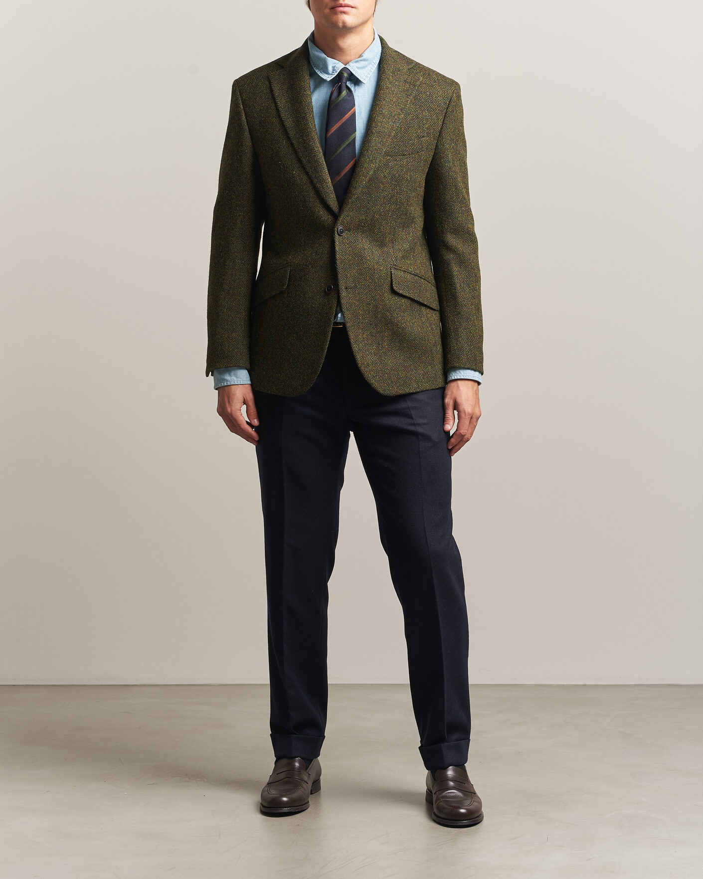 Herren | Sakkos | Walker Slater | Edward Harris Tweed Herringbone Blazer Green