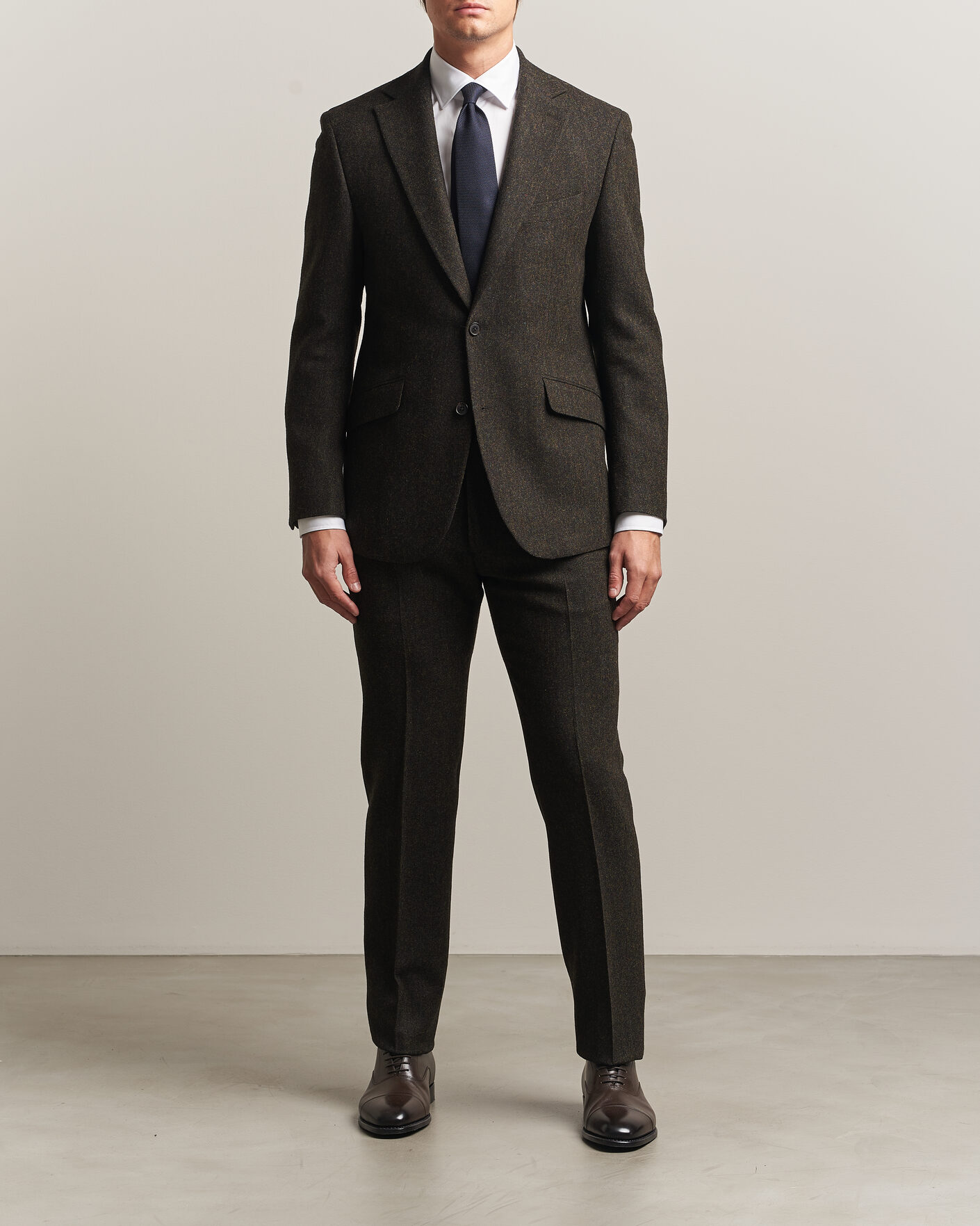 Herren | Hosen | Walker Slater | Edward Shetland Wool Donegal Trousers Brown