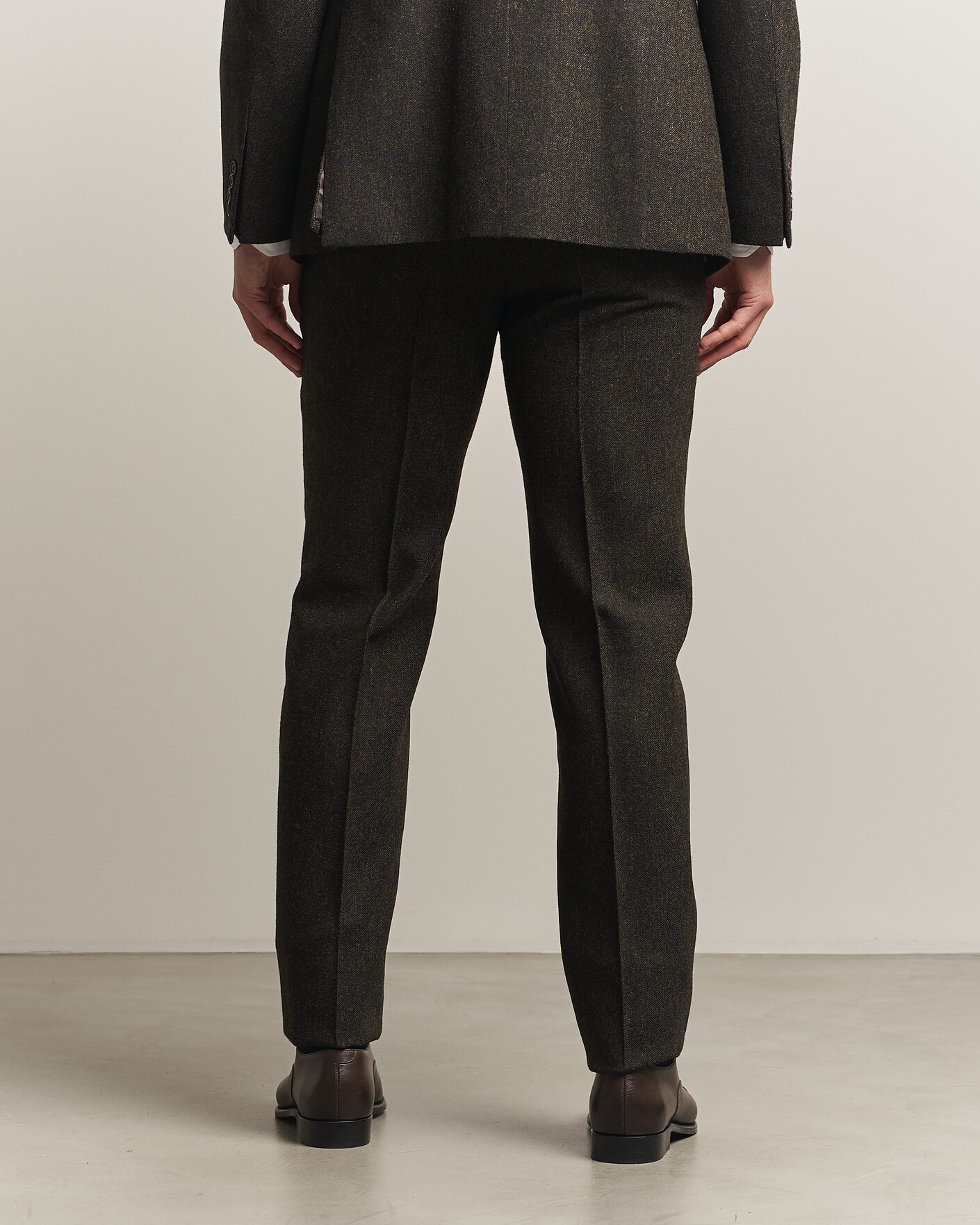 Herren | Hosen | Walker Slater | Edward Shetland Wool Donegal Trousers Brown