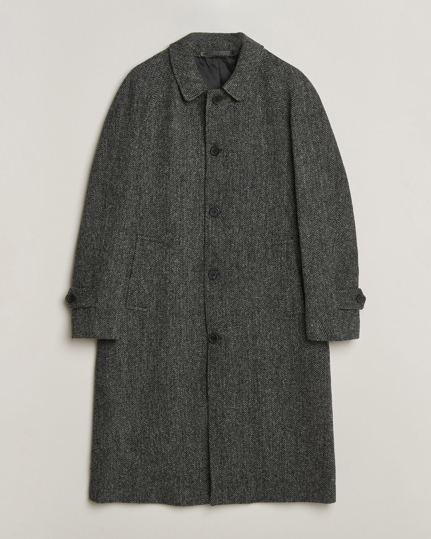 Herren | Jacken | Walker Slater | Sherlock Harris Tweed Herringbone Coat Charcoal