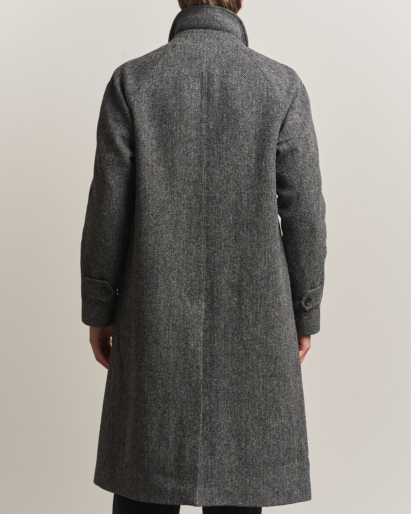 Herren | Jacken | Walker Slater | Sherlock Harris Tweed Herringbone Coat Charcoal