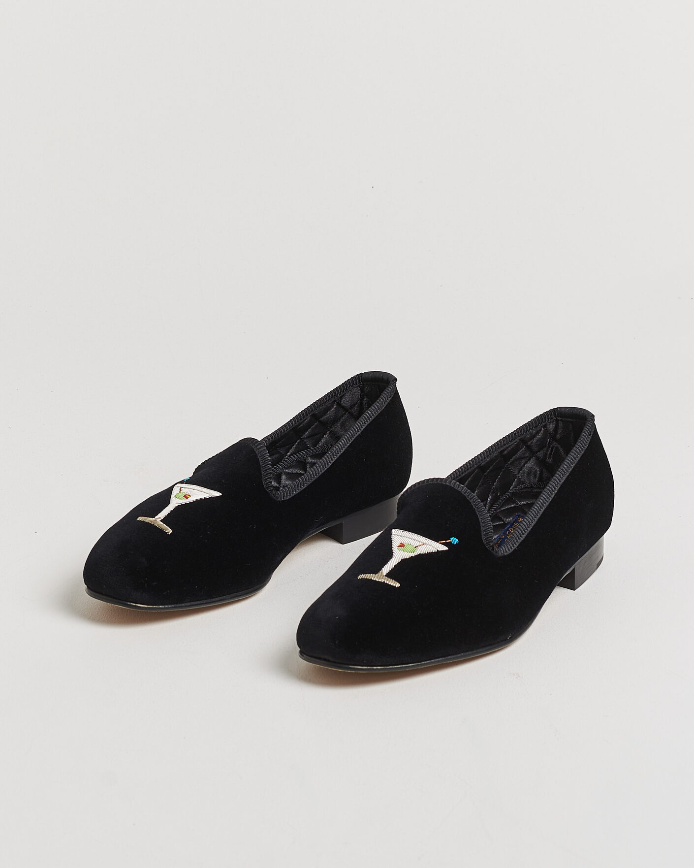 Herren | Loafer | Bowhill & Elliott | Martini Venetian Pump Black Velvet