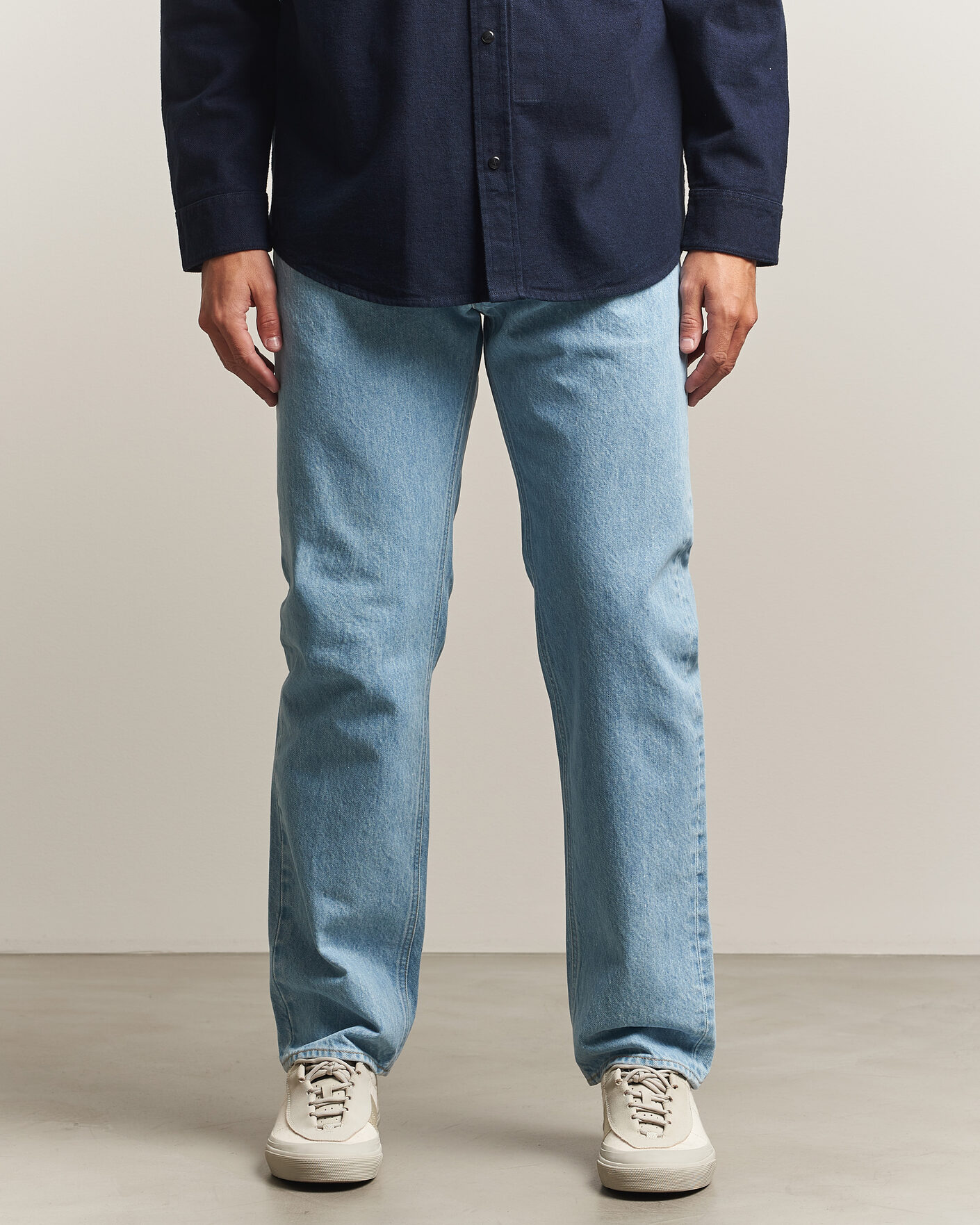 Herren | Jeans | Stone Island | Regular Straight Fit Indigo Jeans Blue Light Wash