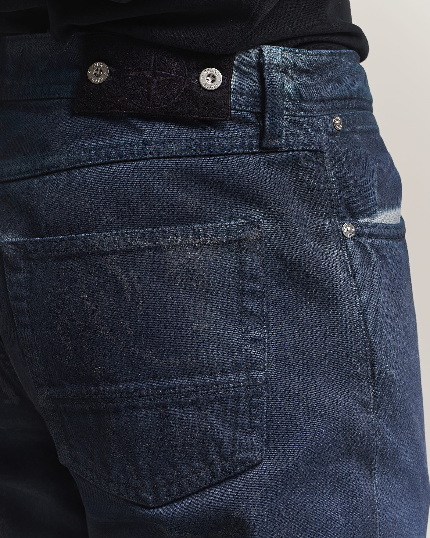 Herren | Jeans | Stone Island | Hand Sprayed Reflective Bull Denim Jeans Slate Blue
