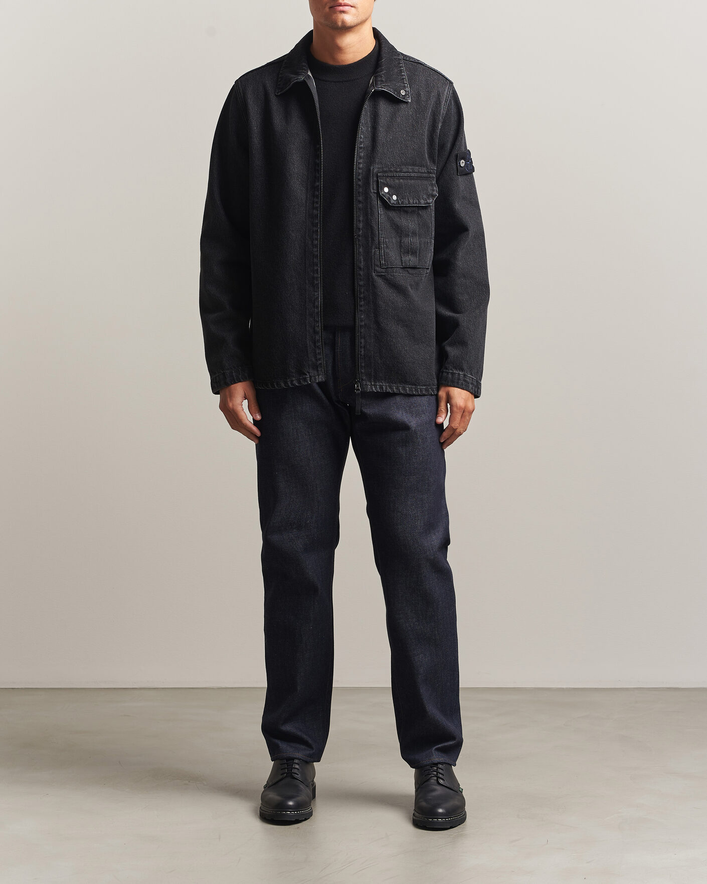 Herren | Jeans | Stone Island | Regular Straight Fit Indigo Jeans Blue Raw