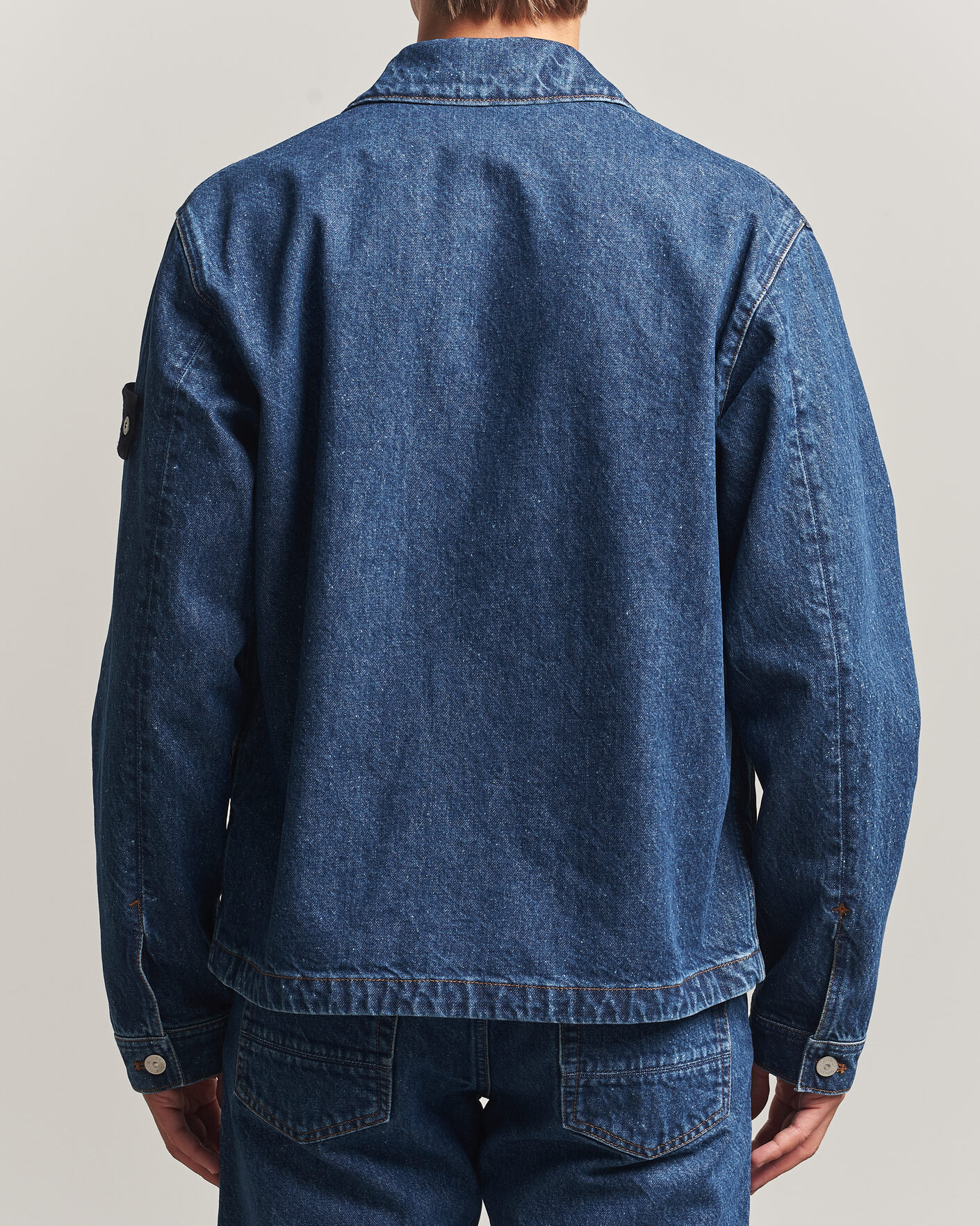 Herren | Jacken | Stone Island | Indigo Denim Coach Jacket Blue Medium Wash