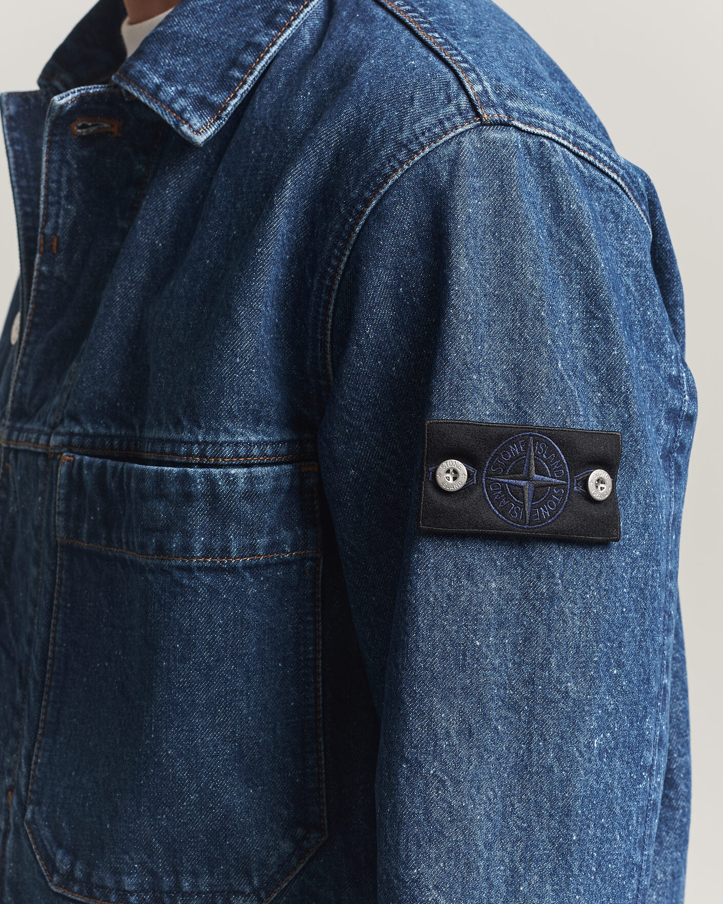 Herren | Jacken | Stone Island | Indigo Denim Coach Jacket Blue Medium Wash