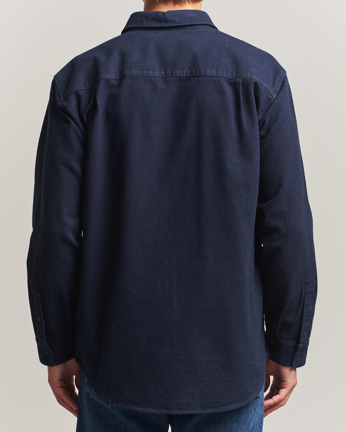 Herren | Hemden | Stone Island | Organic Cotton Flannel Denim Shirt Indigo