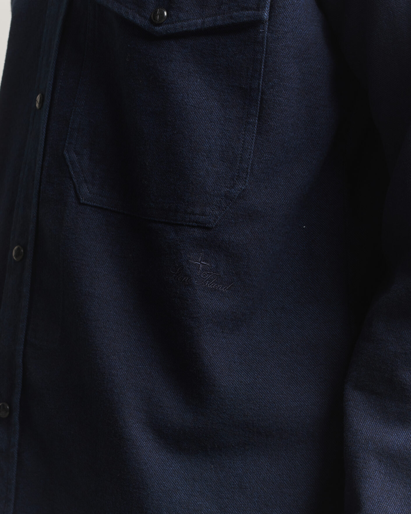 Herren | Hemden | Stone Island | Organic Cotton Flannel Denim Shirt Indigo