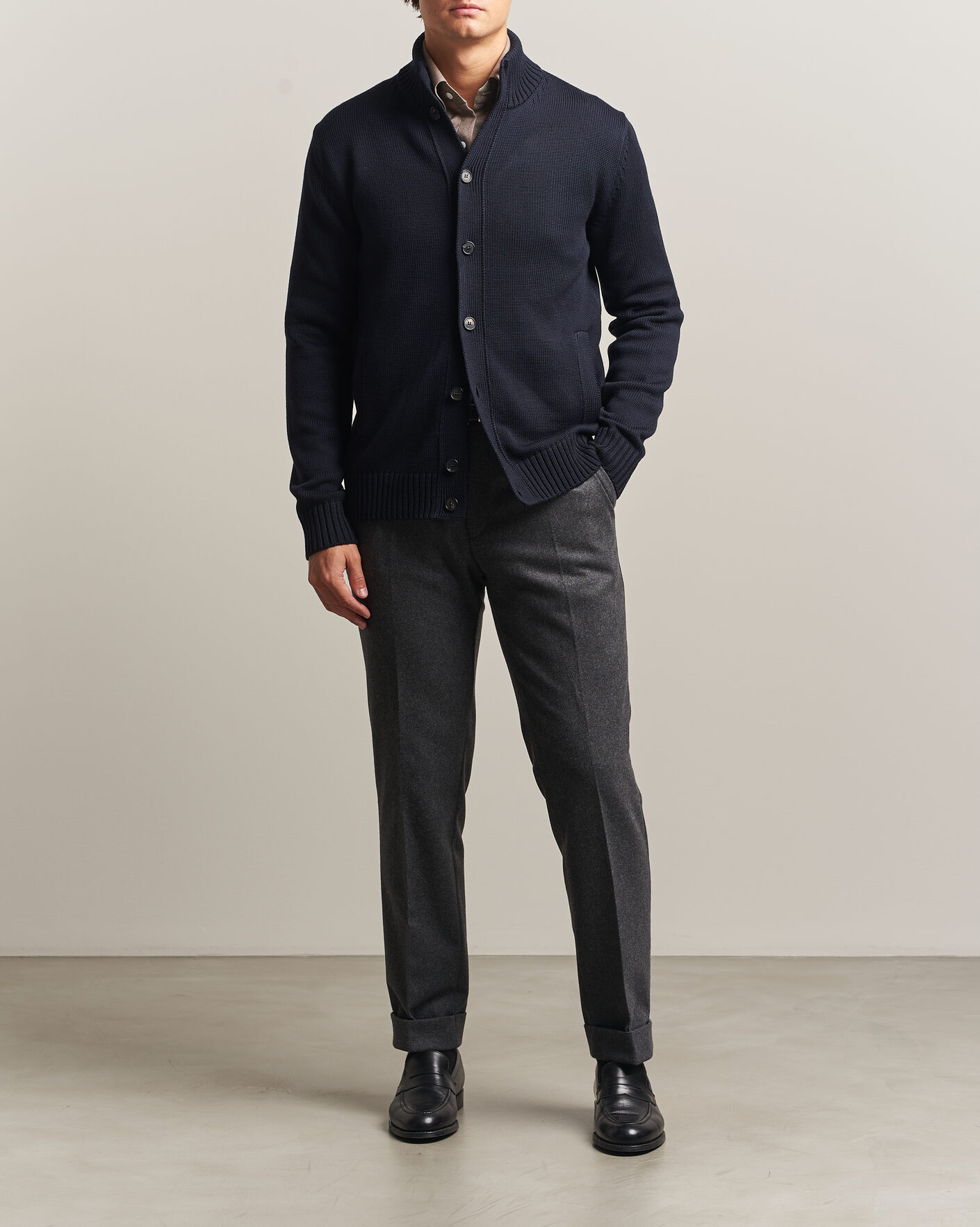 Herren | Pullover | Zanone | Virgin Merino Wool Chioto Navy