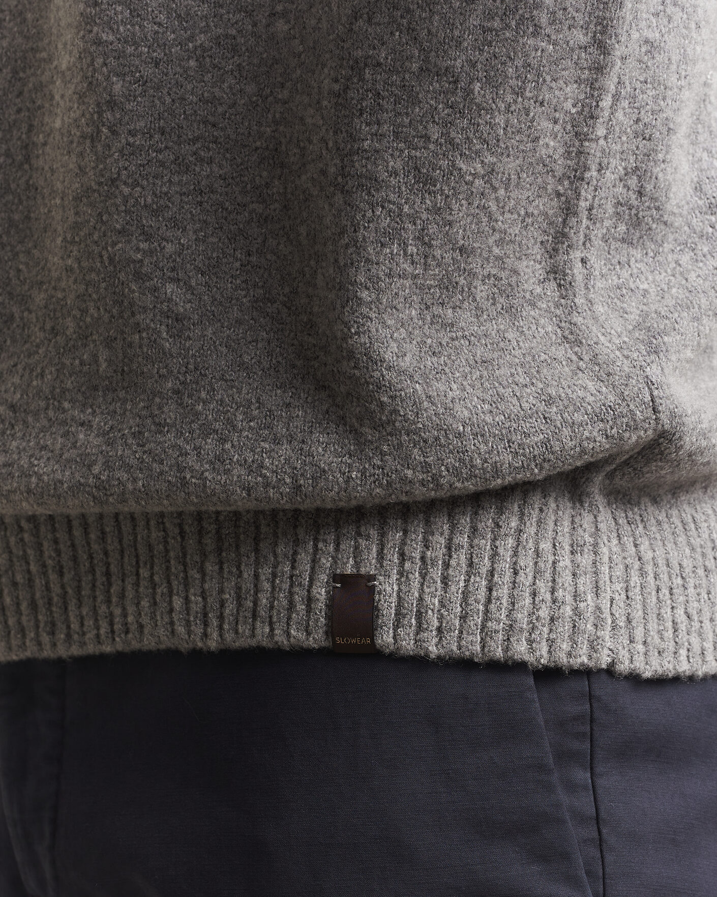 Herren | Pullover | Zanone | Wool Boucle Crew Neck Grey Melange