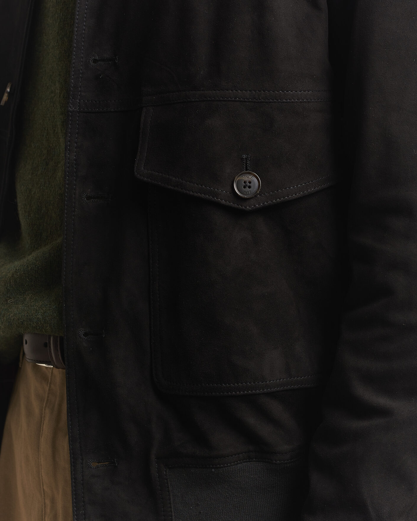 Herren | Jacken | Baracuta | Suede Blouson Jacket Black