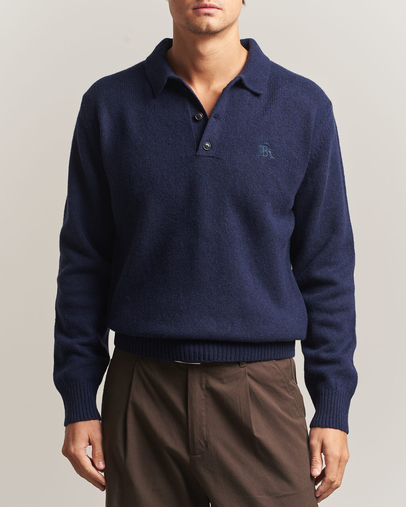 Herren | Pullover | Baracuta | Shetland Polo Navy