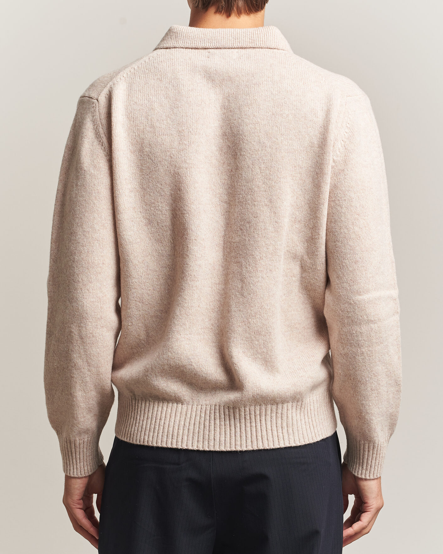 Herren | Pullover | Baracuta | Shetland Polo Antique White