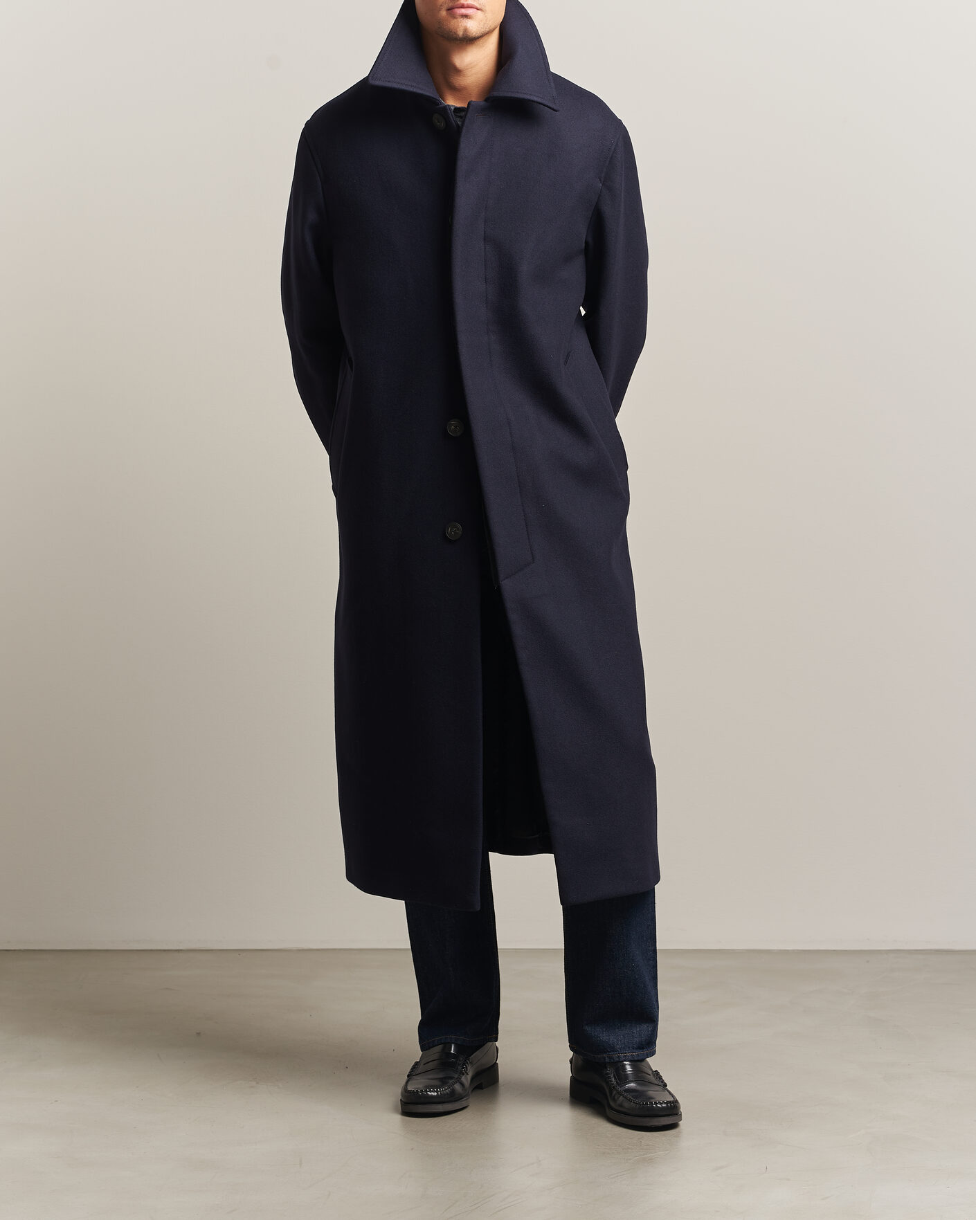Herren | Jacken | Sunflower | Wool Blend Winter Coat Navy
