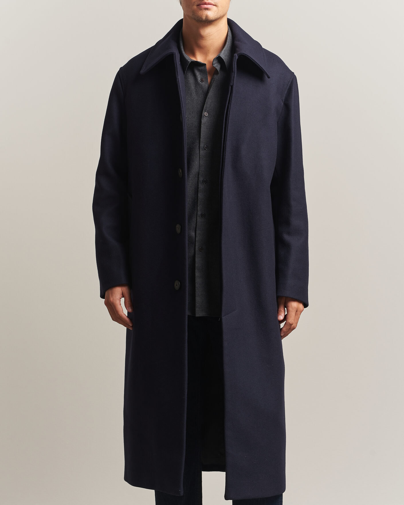 Herren | Jacken | Sunflower | Wool Blend Winter Coat Navy