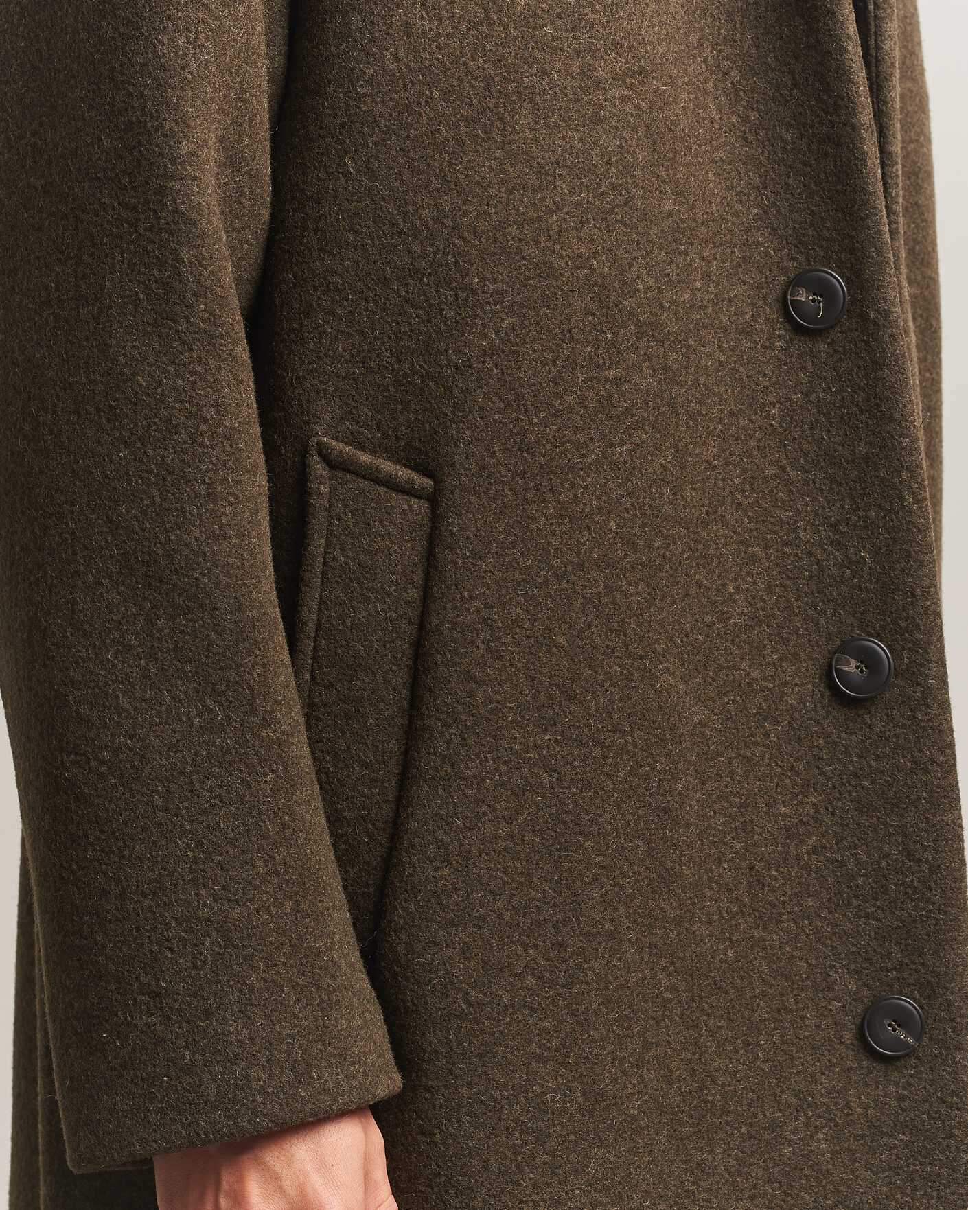Herren | Jacken | Sunflower | Wool Blend Winter Coat Green Moss