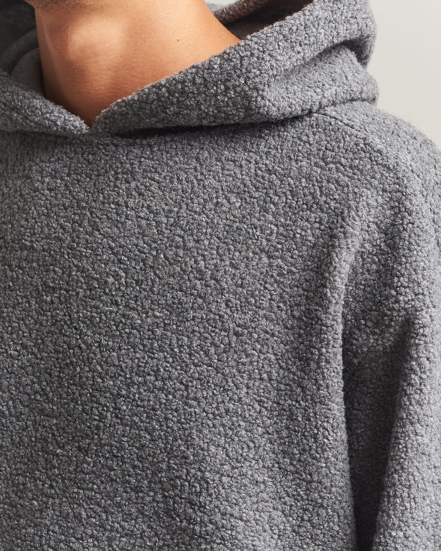 Herren | Pullover | Sunflower | Wool Hoodie Grey Melange