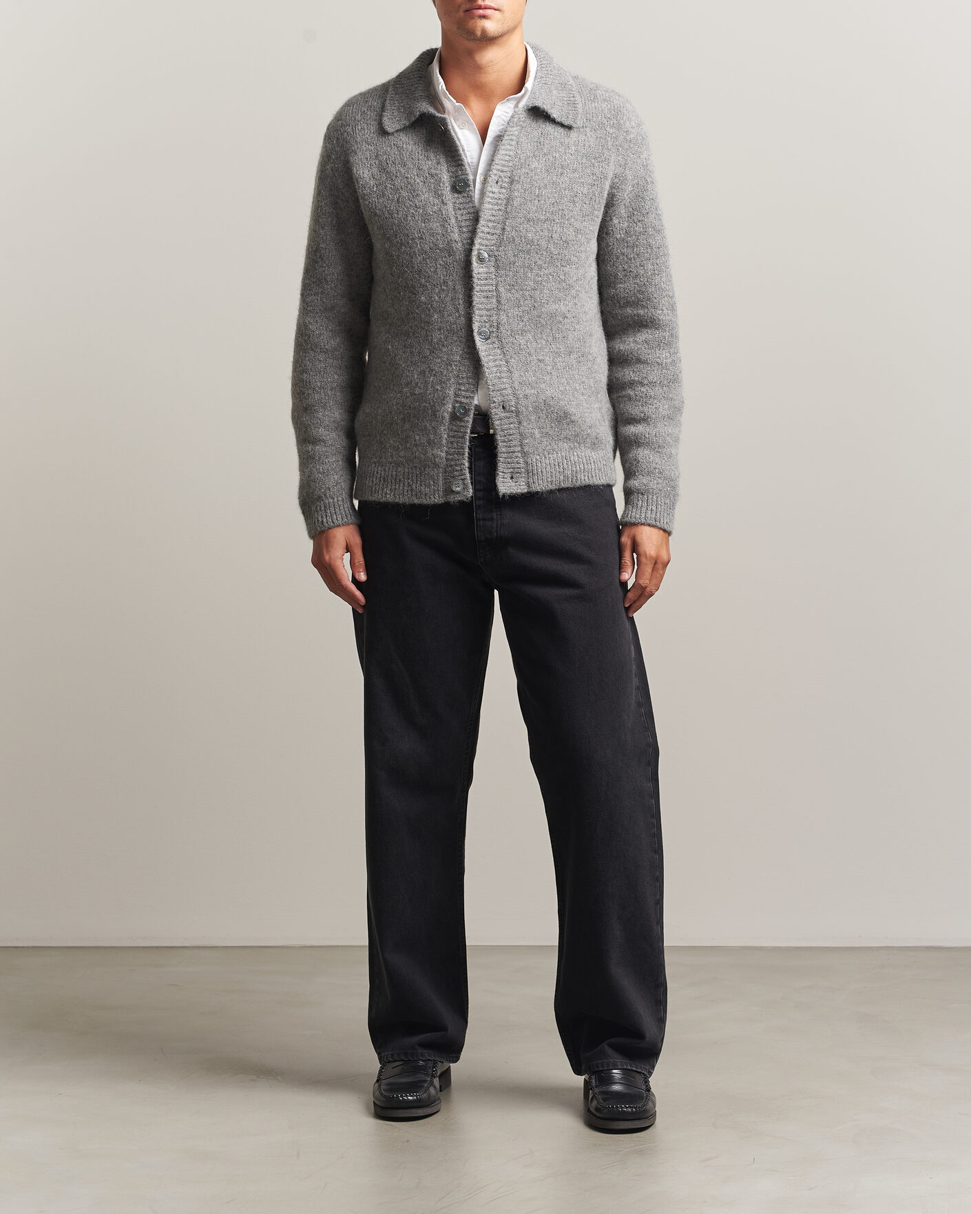 Herren | Pullover | Sunflower | Alpacka Cardigan Grey Melange