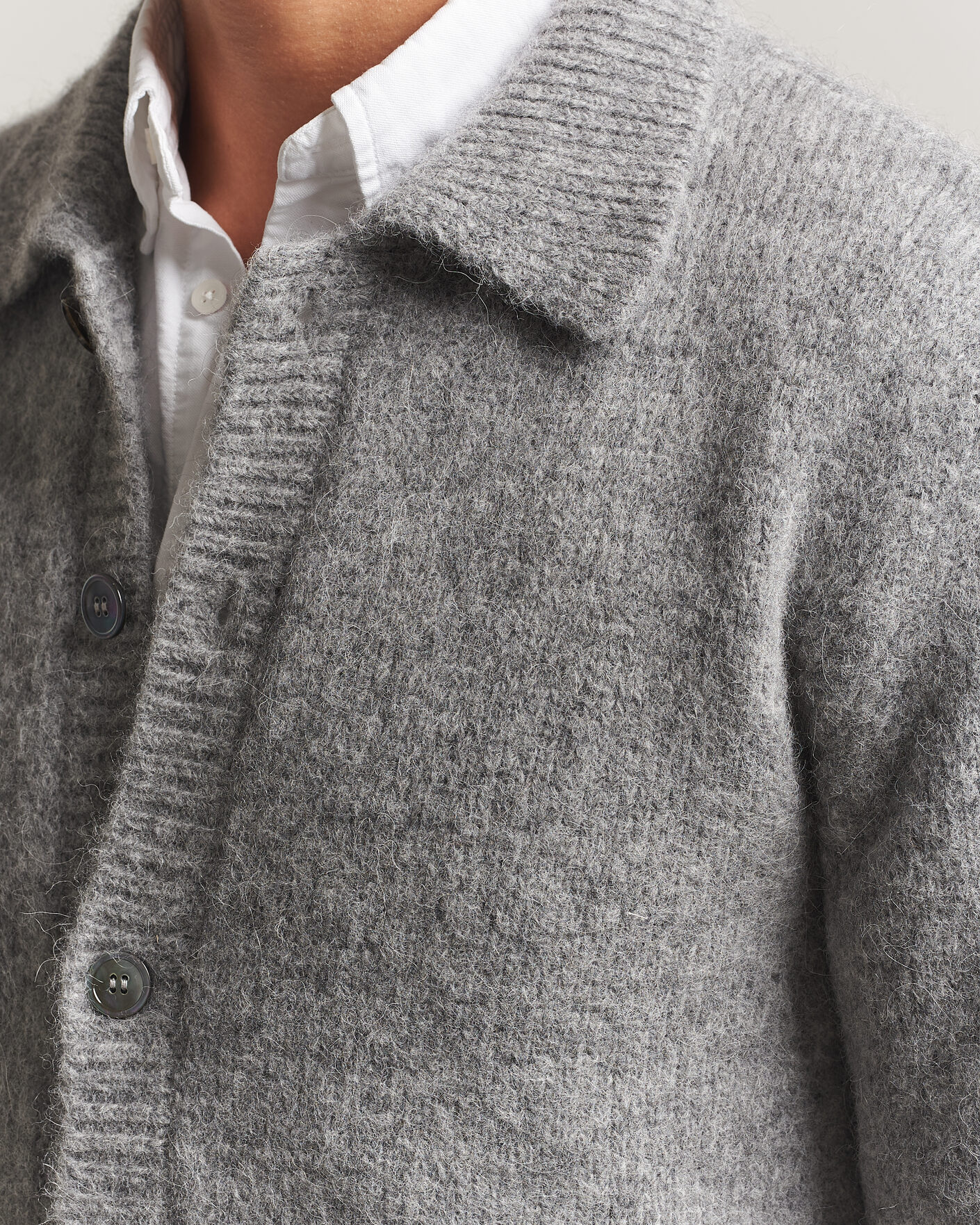 Herren | Pullover | Sunflower | Alpacka Cardigan Grey Melange