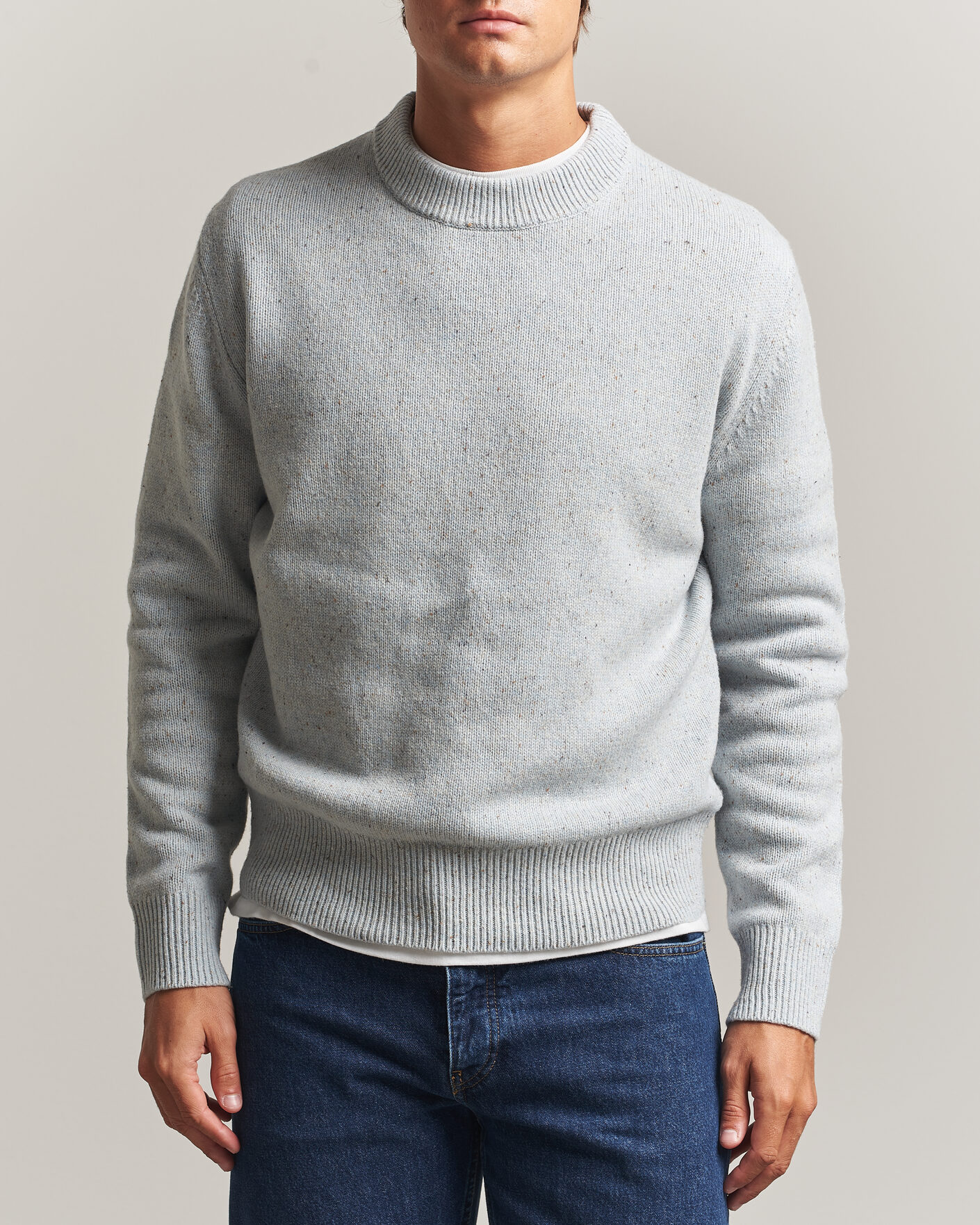 Herren | Pullover | Sunflower | Moon Donegal Sweater Light Blue