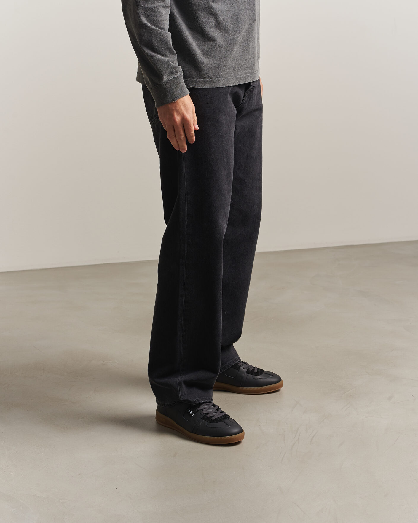 Herren | Sneaker | P448 | Monza Leather/Suede Sneaker Black
