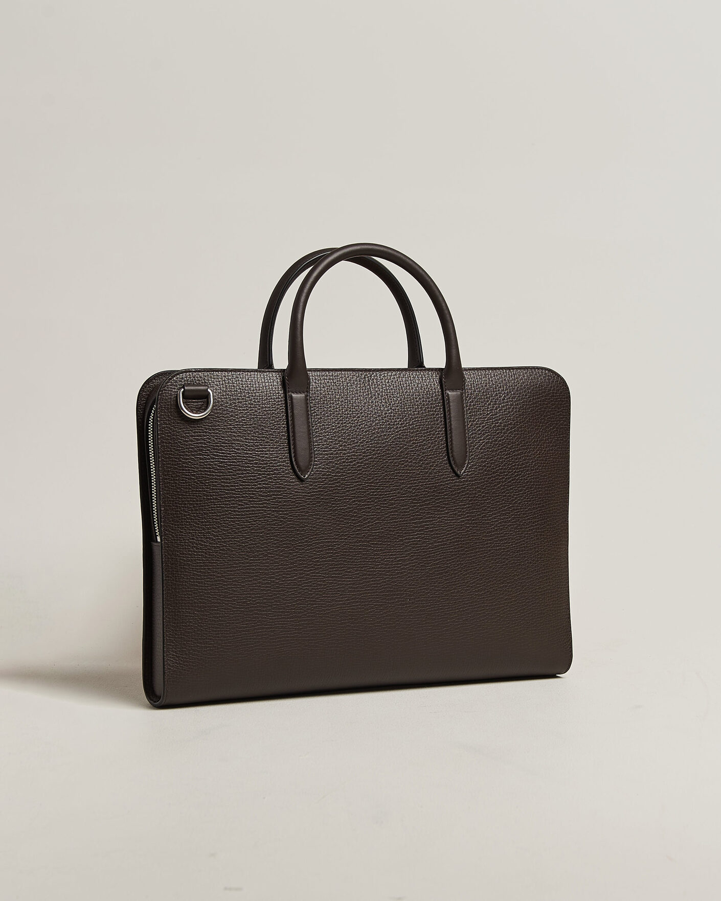 Herren | Taschen | Smythson | Ludlow Ultra Slim Briefcase With Zip Front Dark Brown